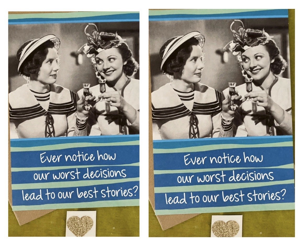 🎉 2 LOT – FUNNY BIRTHDAY CARD FOR WOMEN “ MY PARTNER IN CRIME” + Glitter 💛seal