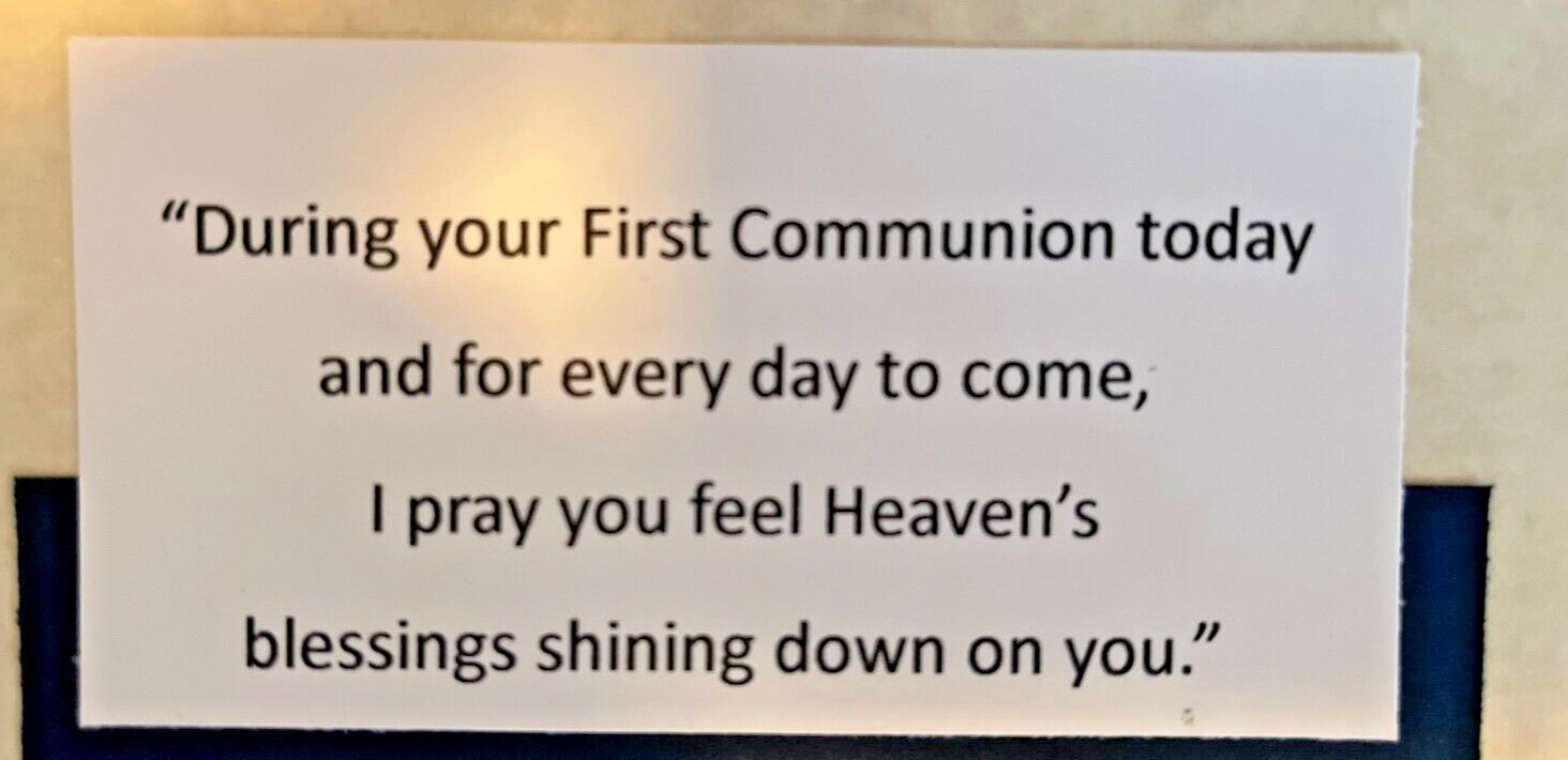 First Communion card