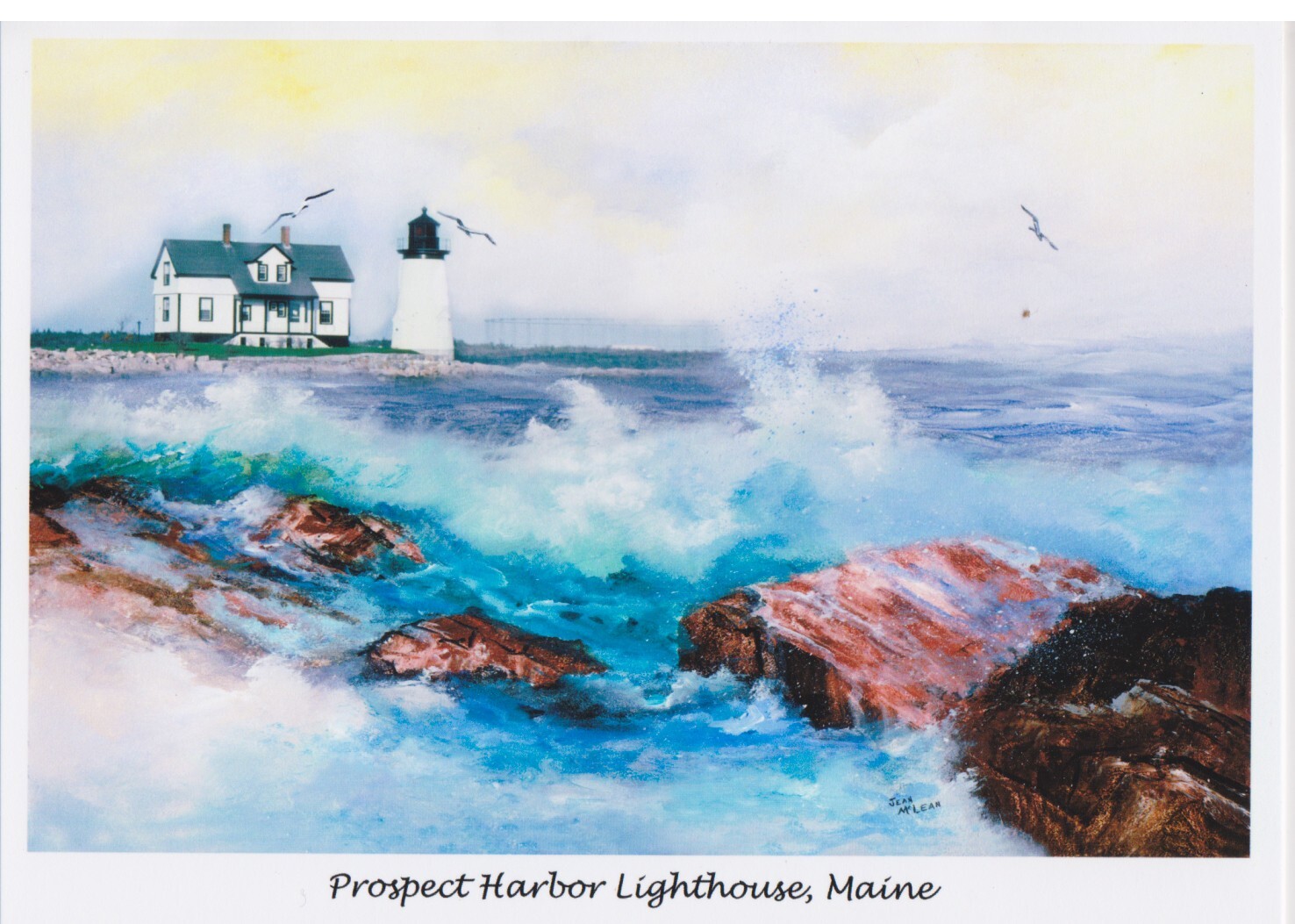 Greeting cards Prospect Lighthouse Light 5×7 #59 Hand made