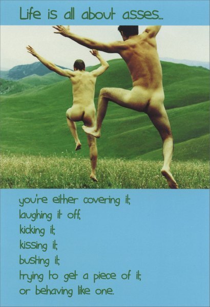 Life is All About Funny Birthday Card – Greeting Card by Nobleworks