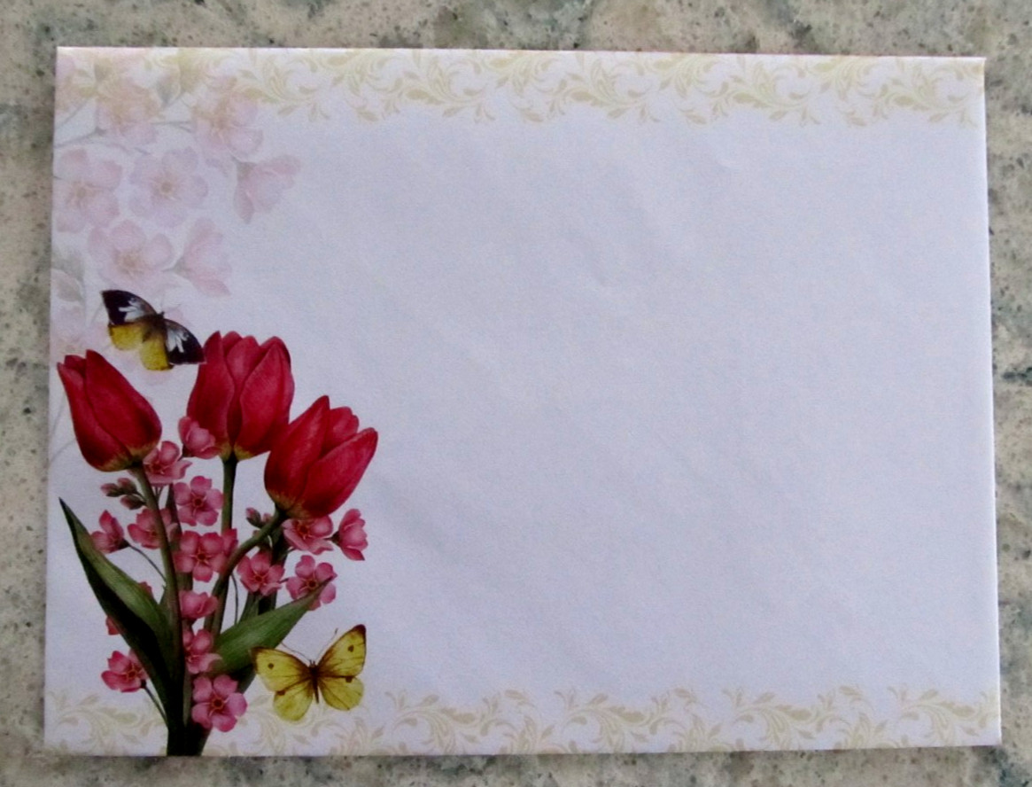 Exclusively Crafted For You Birthday Card, Env. & Seal -Bouquet of Pretty Tulips