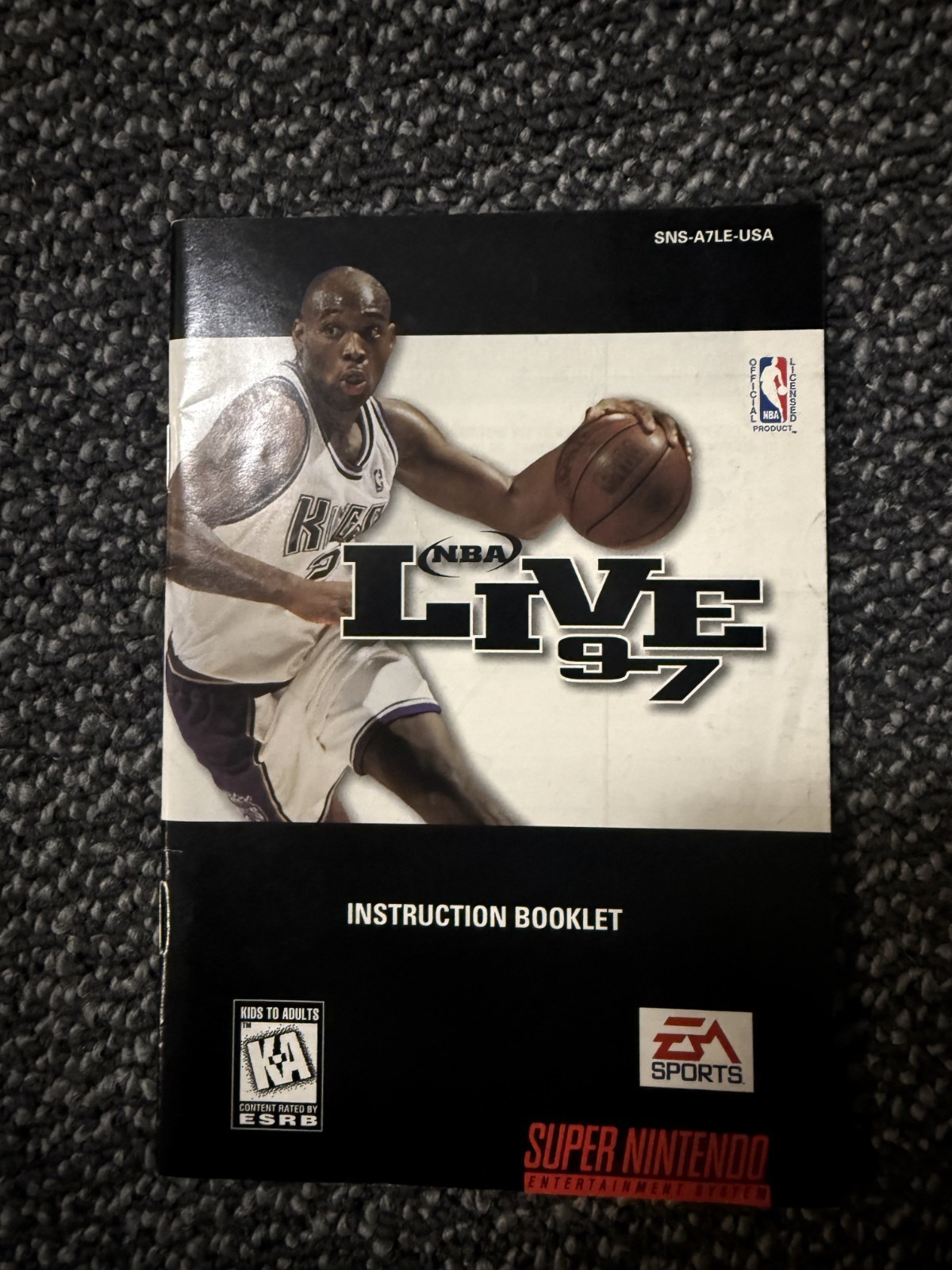 SNES Instruction Booklet Manual Only: NBA Live 97