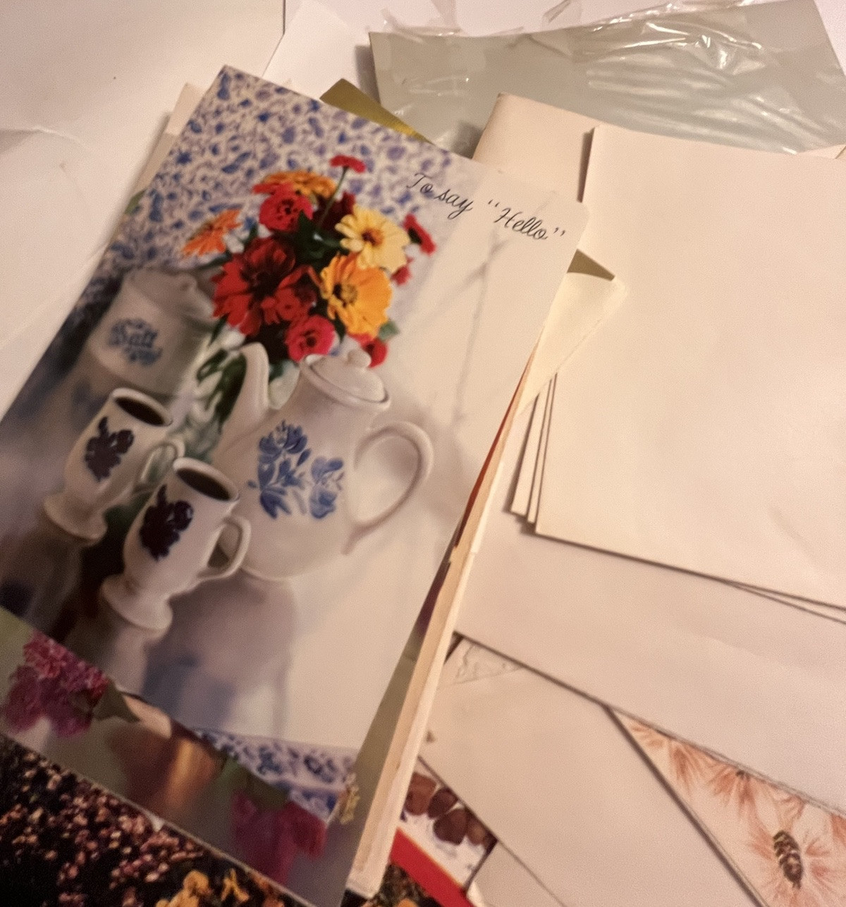 BIRTHDAY THANK YOU GET WELL CARD & Misc. Lot Cards Envelopes Paper Ephemera