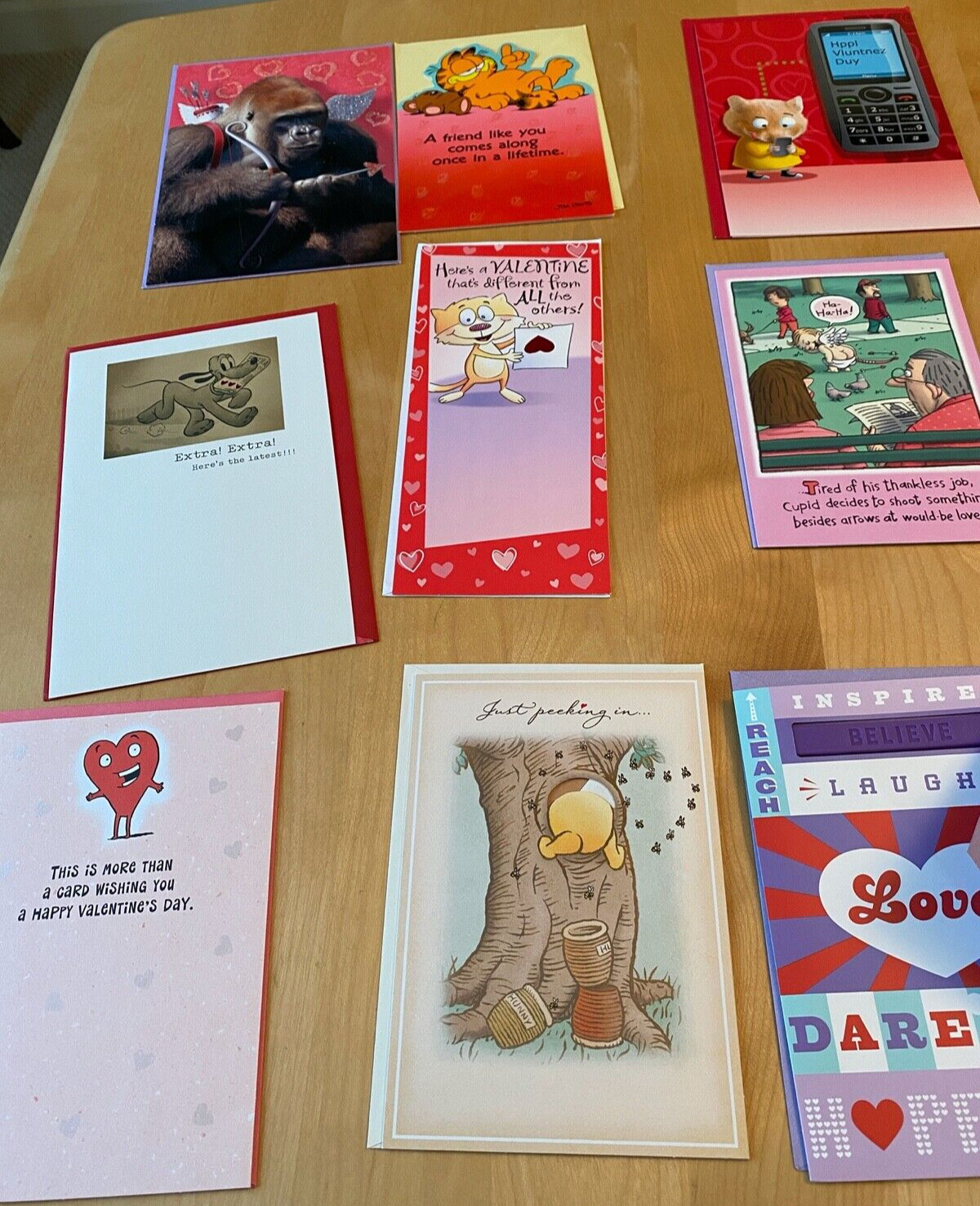 VINTAGE NEW HALLMARK AMBASSADOR LOT OF 10 VALENTINES DAY GREETING CARDS