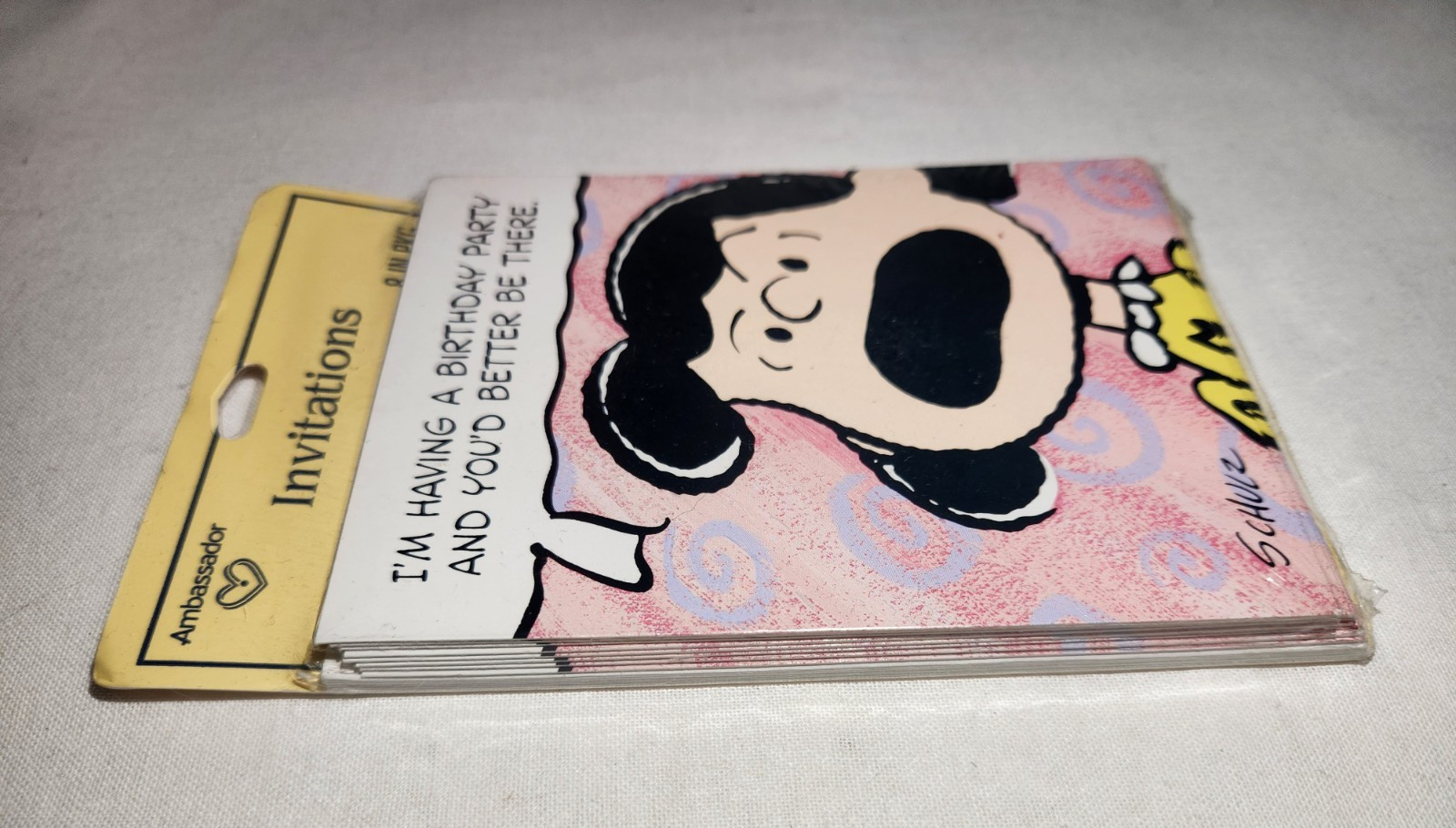 Vintage Peanuts Lucy Birthday Invitations (3) 8 Packs New Sealed Hallmark 1952