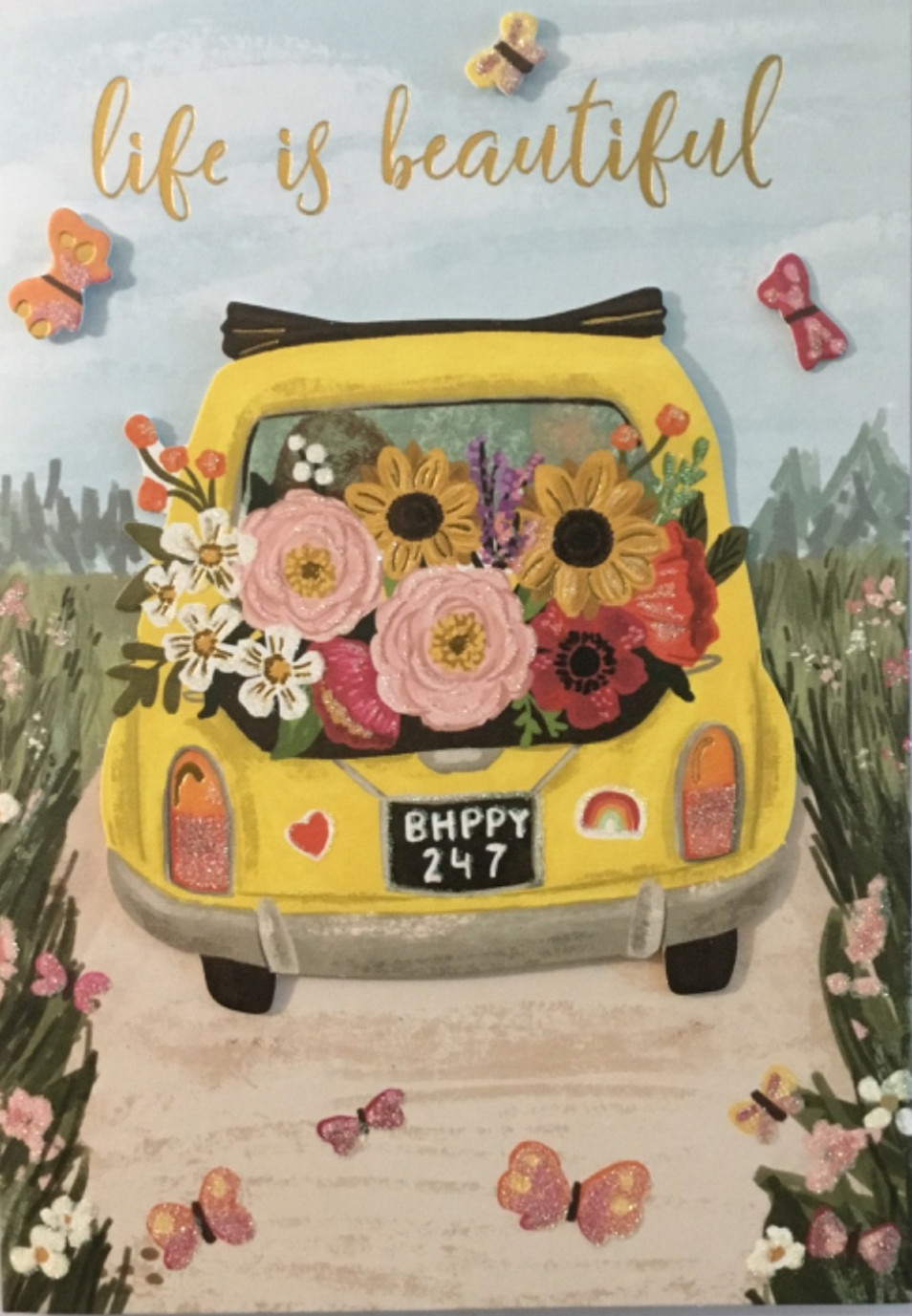 NIQUEA.D- Birthday- Embellished Car – Glitter- SRP 6.95- By Creators of Papyrus