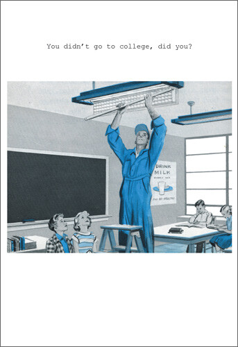 Changing Lightbulb Funny Graduation Card – Greeting Card by Nobleworks