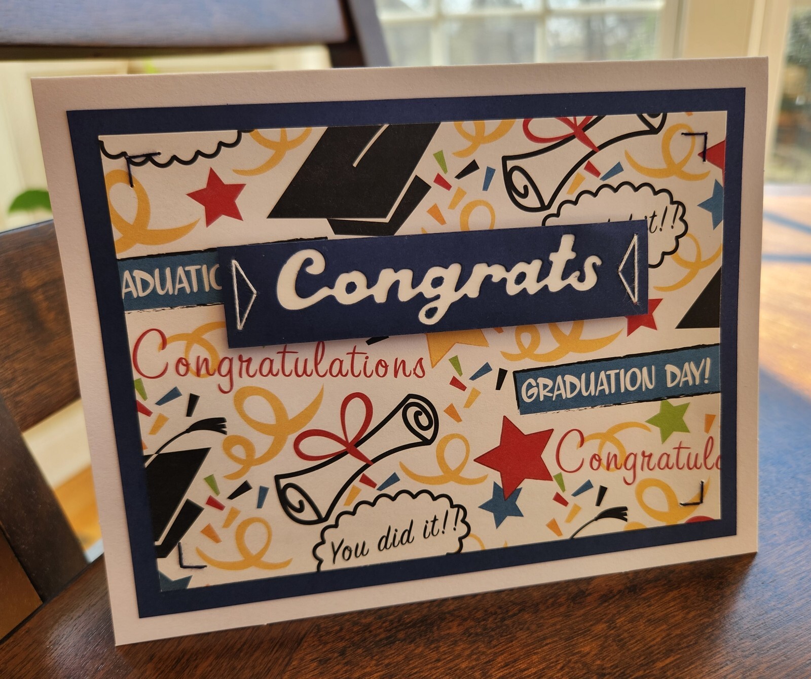Handmade Graduation Congratulations greeting card, one card