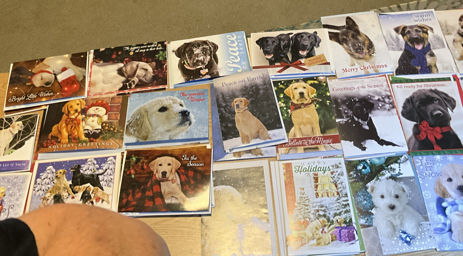 Mixed Brands NEW Un-Used Christmas Cards DOGS With Envelopes! Lot Of 43 Vintage