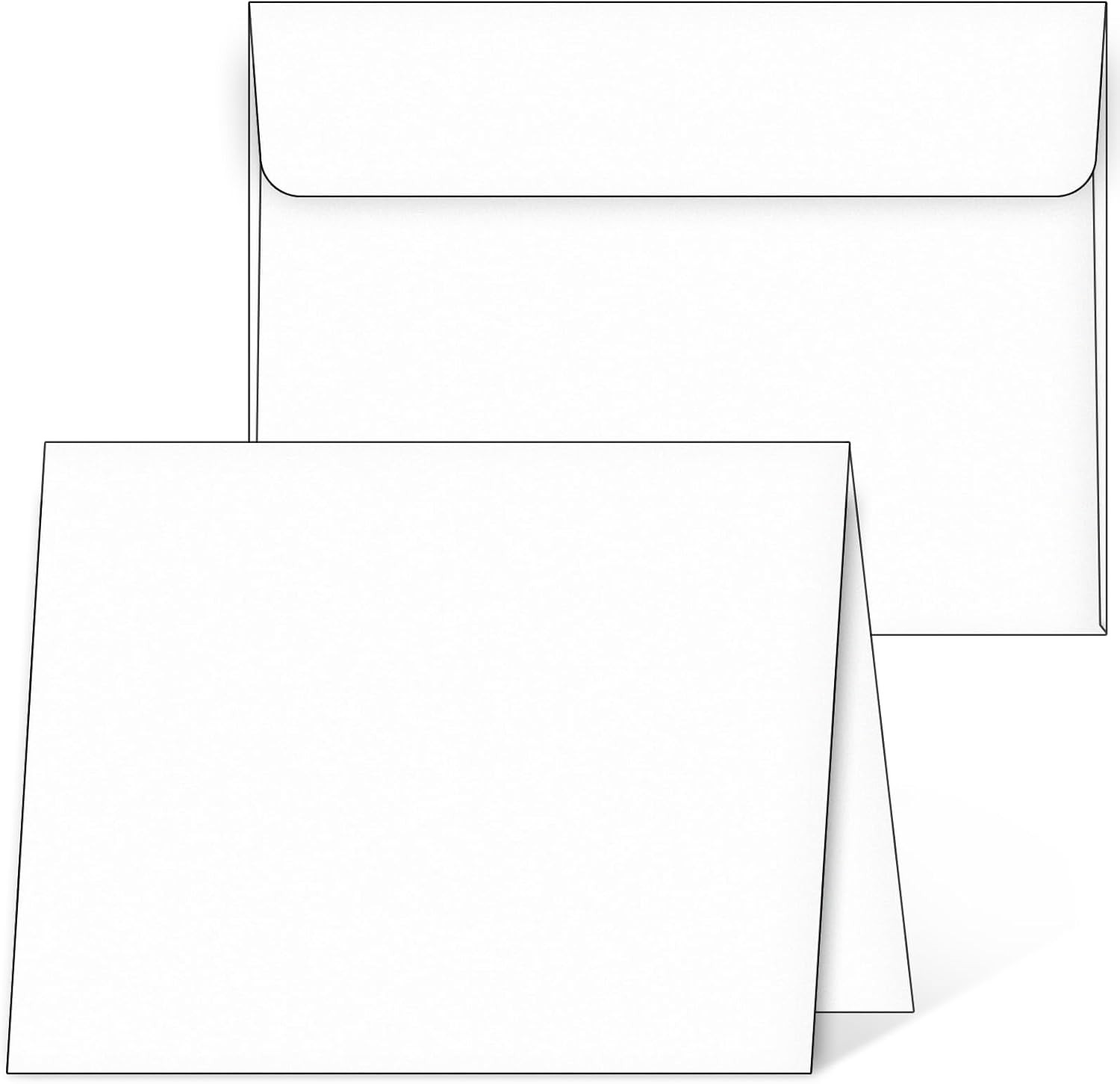 Blank Cards and Envelopes 5×7, 25 Pack 5X7, White