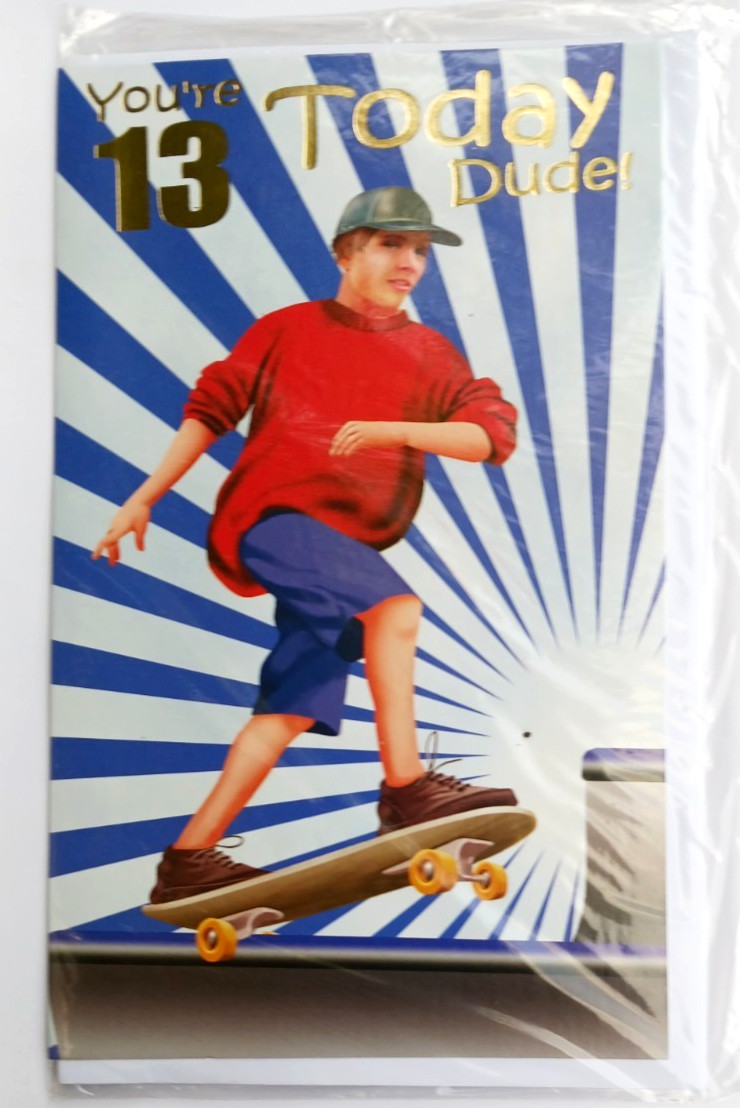 13th Birthday Card Boy