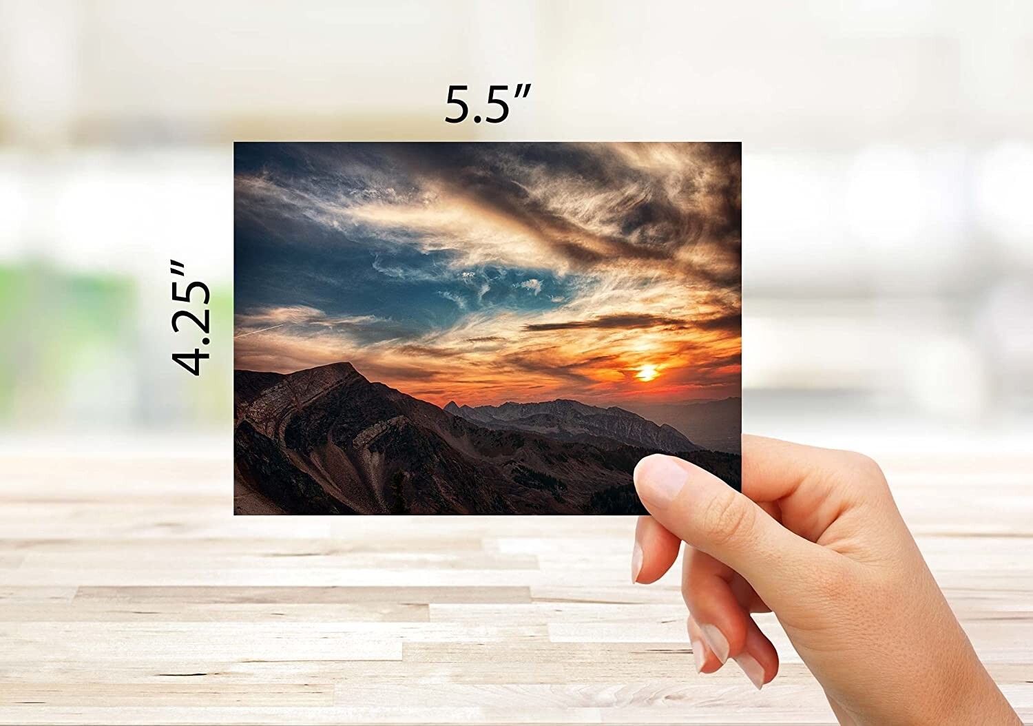 Mountain Sunsets Greeting Cards-Blank Inside-12 Pack-5.5″x4.25″
