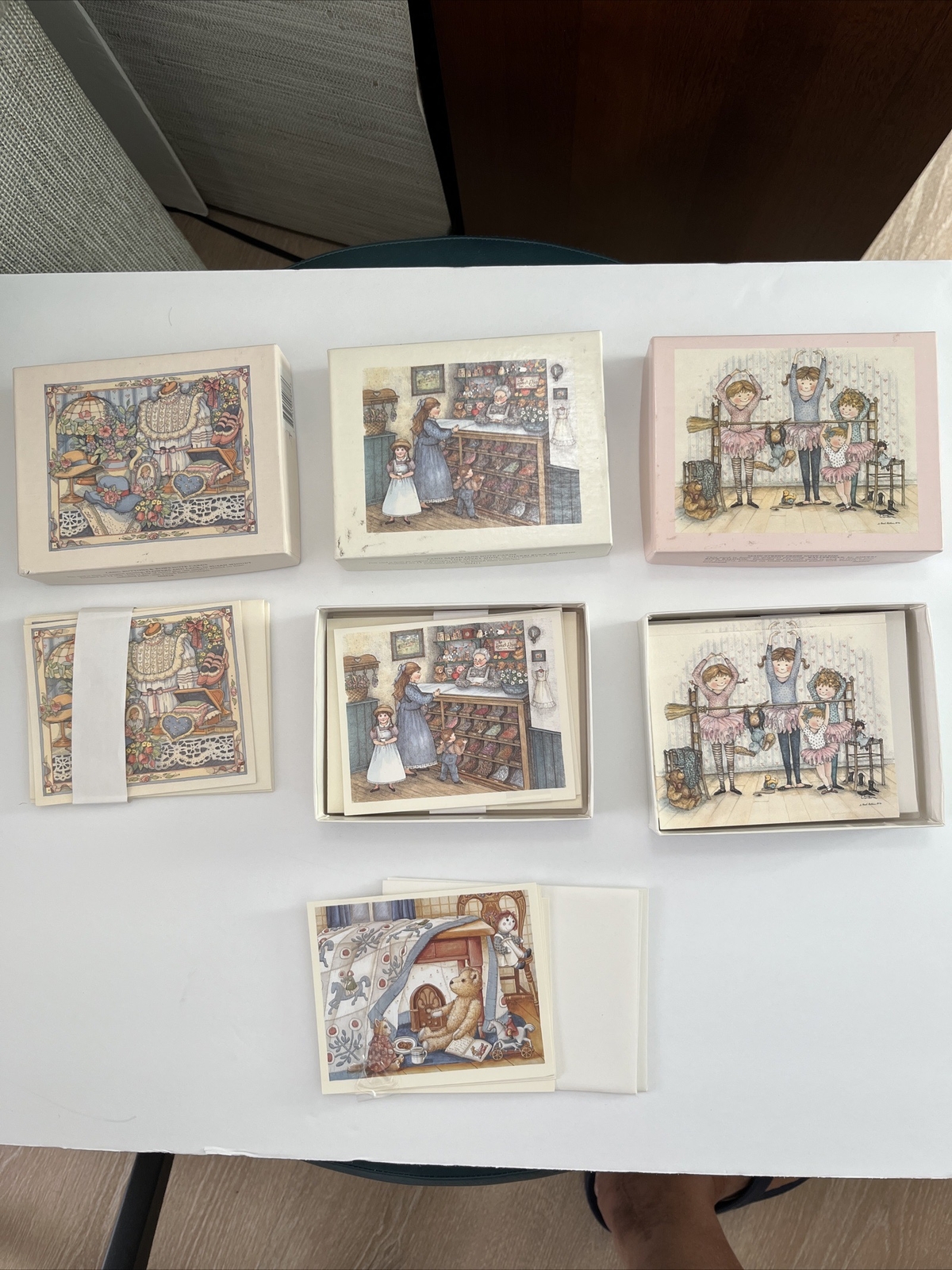 VTG Lot 17 LANG Note Cards: Ballerinas, Buttons & Bows, Sweet Shop, SHERRI BUCK