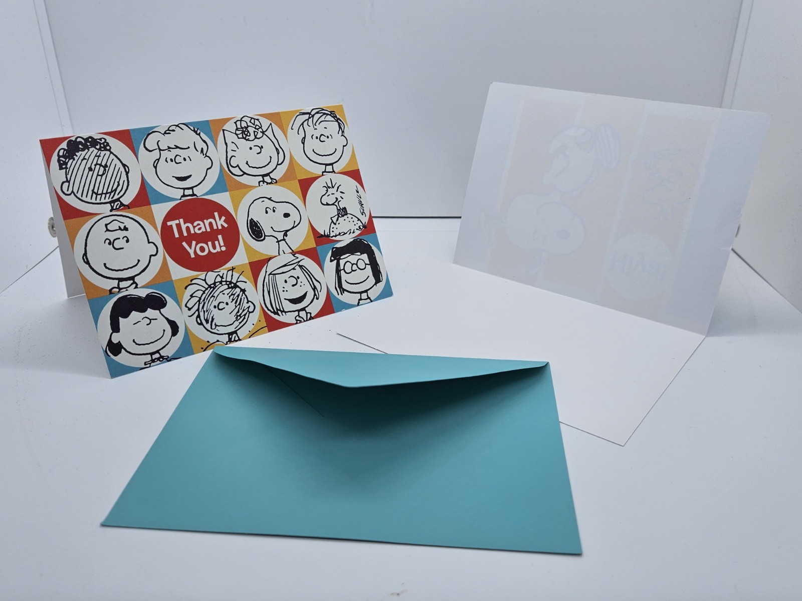 Snoopy Cards & Envelope Sets Of 4 Blank Thank You And “Hiya”. Hallmark Peanuts