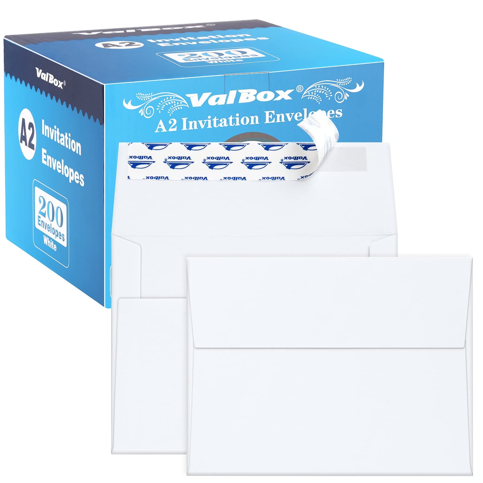 A2 Invitation Envelopes 4.375×5.75″ White Envelopes Self Seal for Invitations…