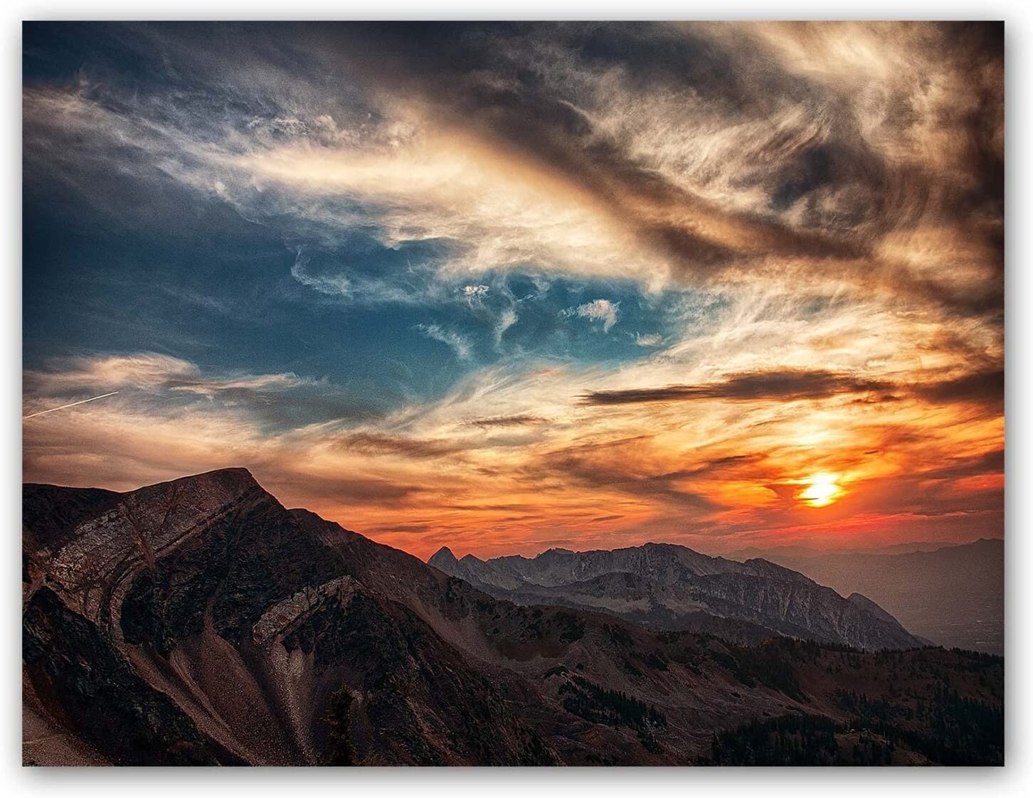 Mountain Sunsets Greeting Cards-Blank Inside-12 Pack-5.5″x4.25″
