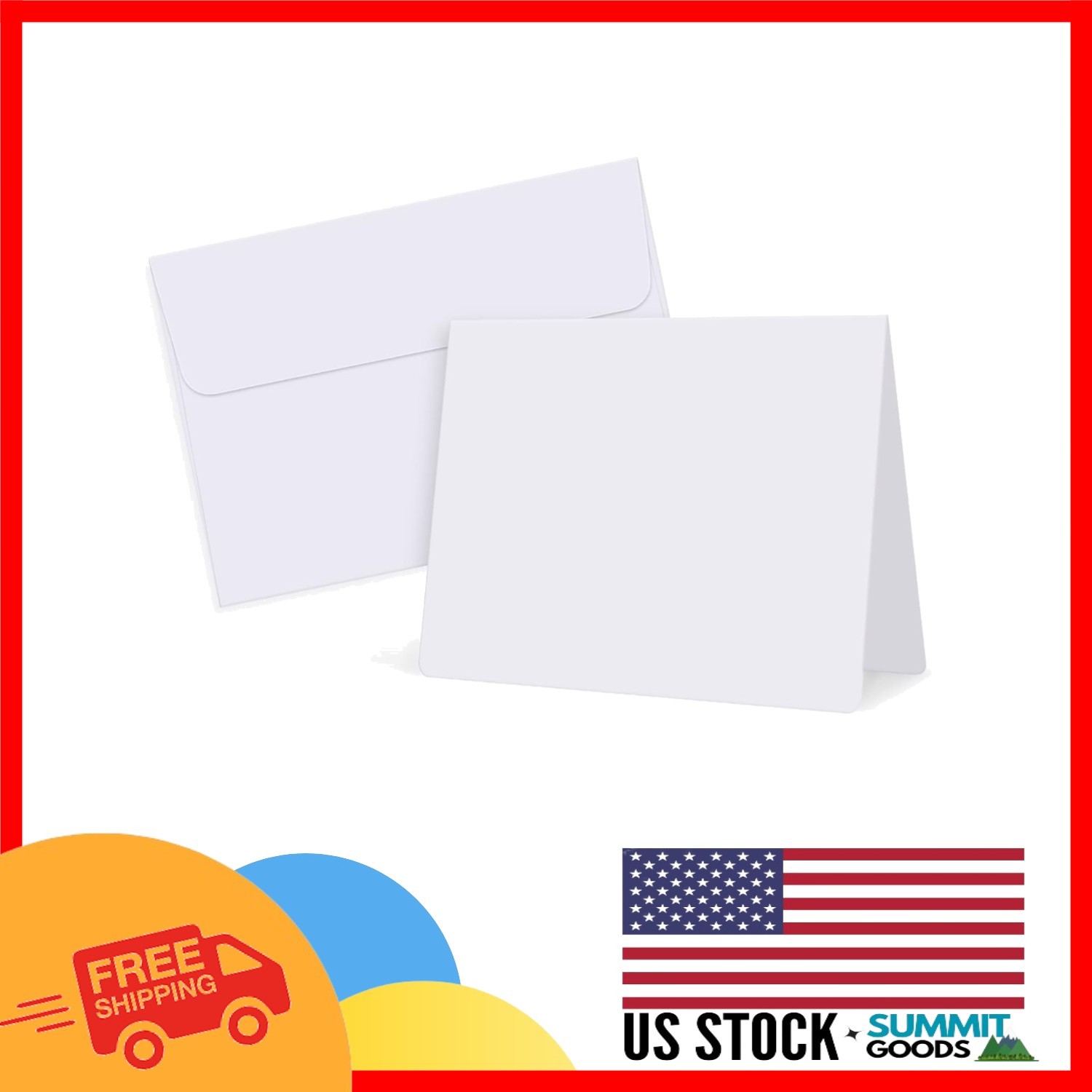 Elegant 100 Pack White Blank Cards & Self-Seal Envelopes – 5×7 for DIY Projects