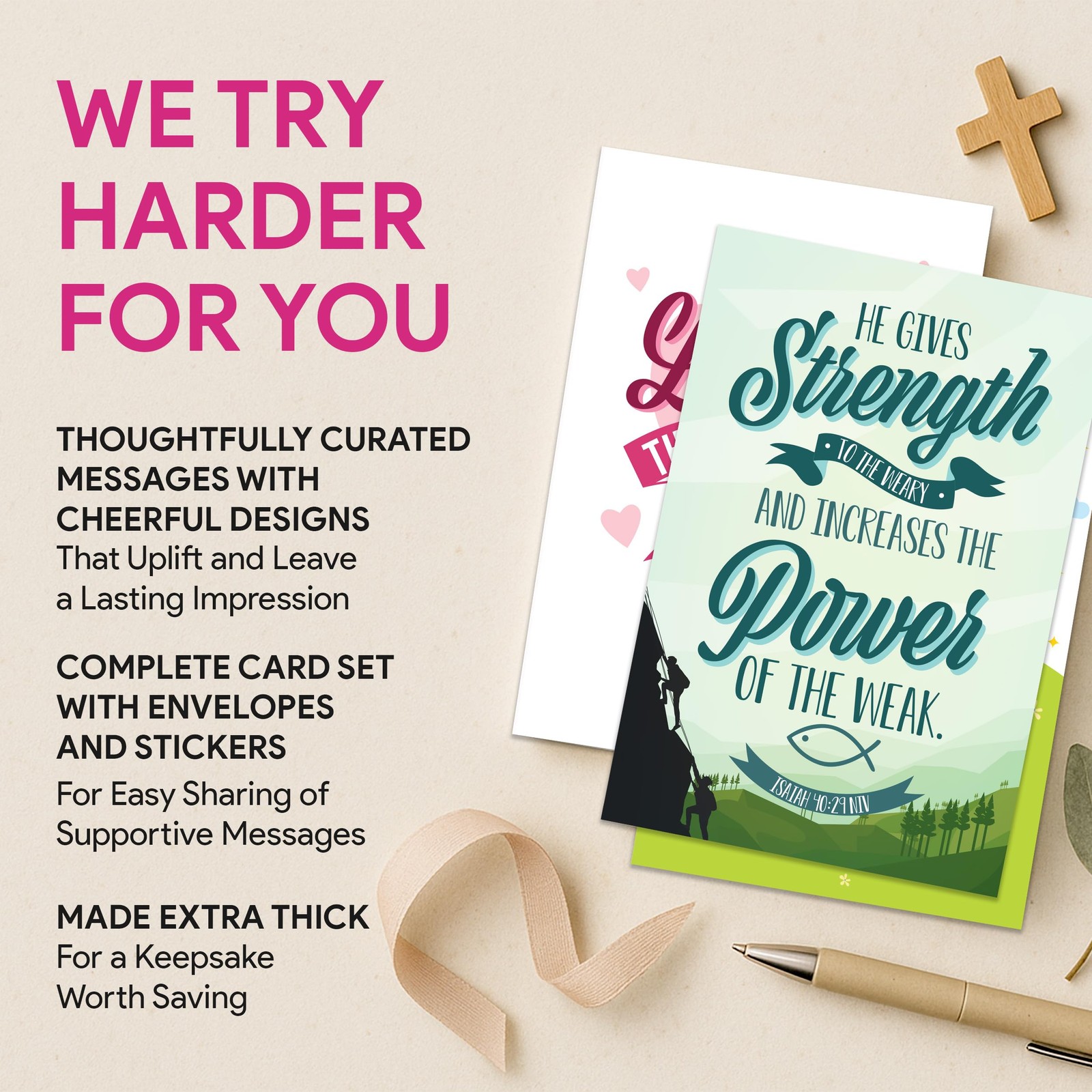 120 Pack 4x6in Christian Encouragement Cards Bulk with Envelopes and Stickers…