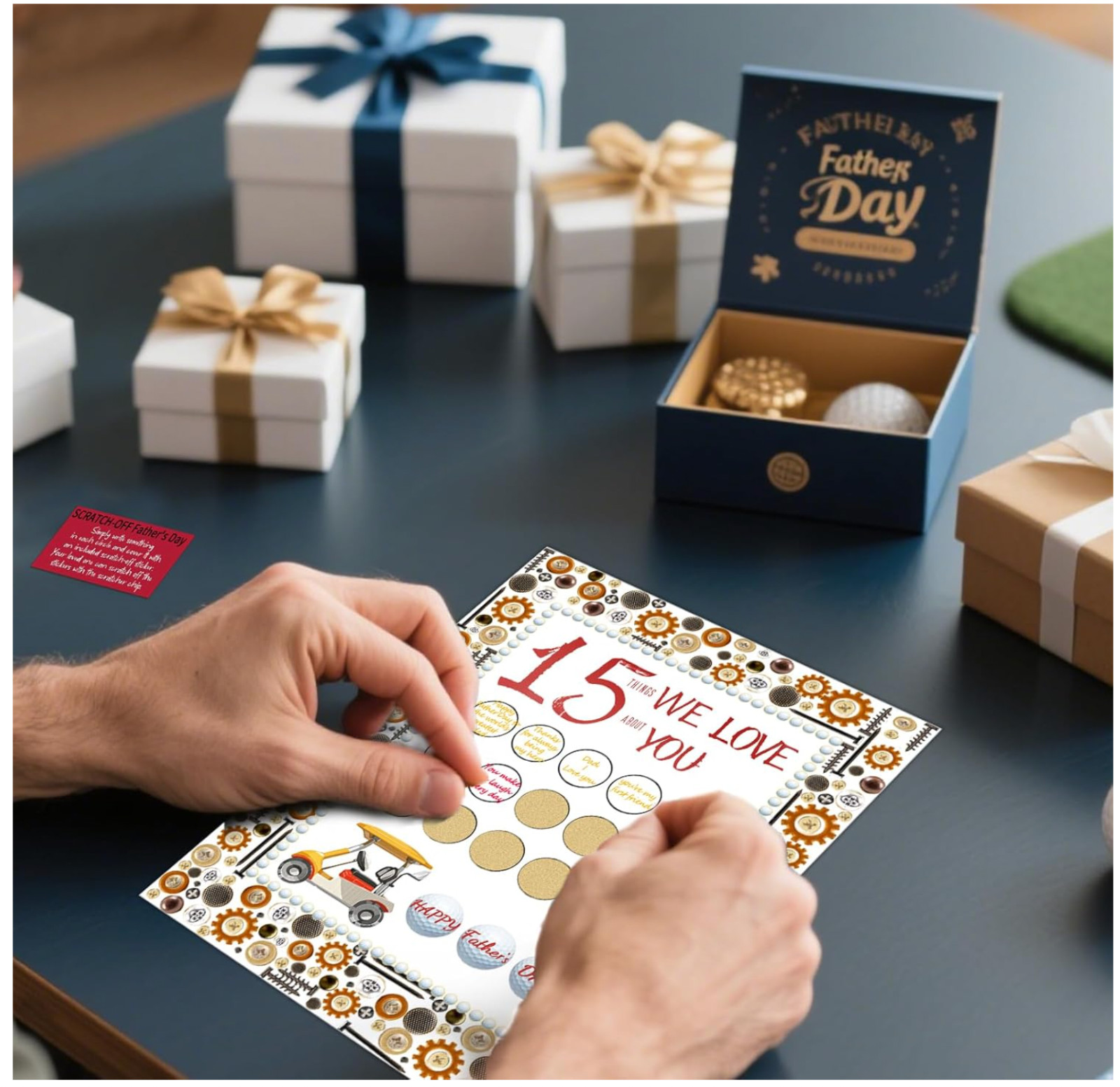 Father’s Day 15 Things I or We Love About You Scratch Off Cards, 2Pcs