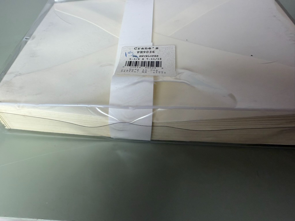 Crane’s Stationery Lot 90 Pc Gold Silver Lined Envelopes Cards USA New