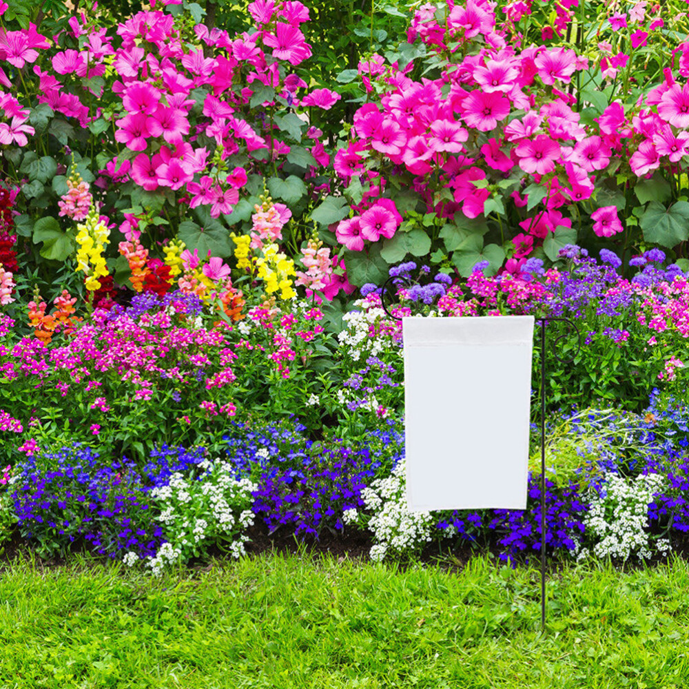 12PCS Blank Garden Flags DIY Making Flag Decors Outdoor Yard Blank Flags New