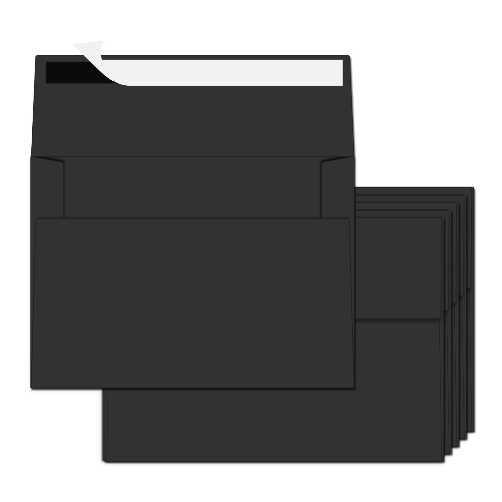 100 PCS Black A2 Envelopes 4.375×5.75 Inch Self Seal Invitation Greeting