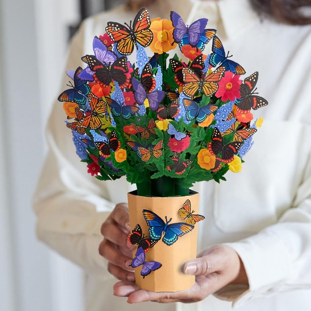 Everyday Pop-Up Card for Her and Him – 3D Bouquet Greeting Cards Men Women