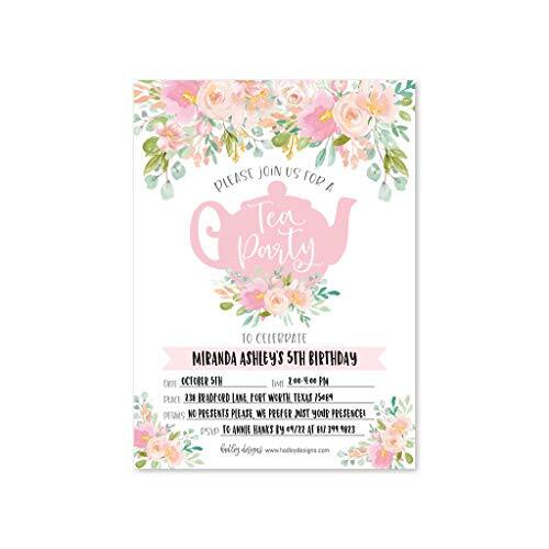 25 Tea Party Birthday Invitations Girl Tea Party Invites For Girls – Princess…