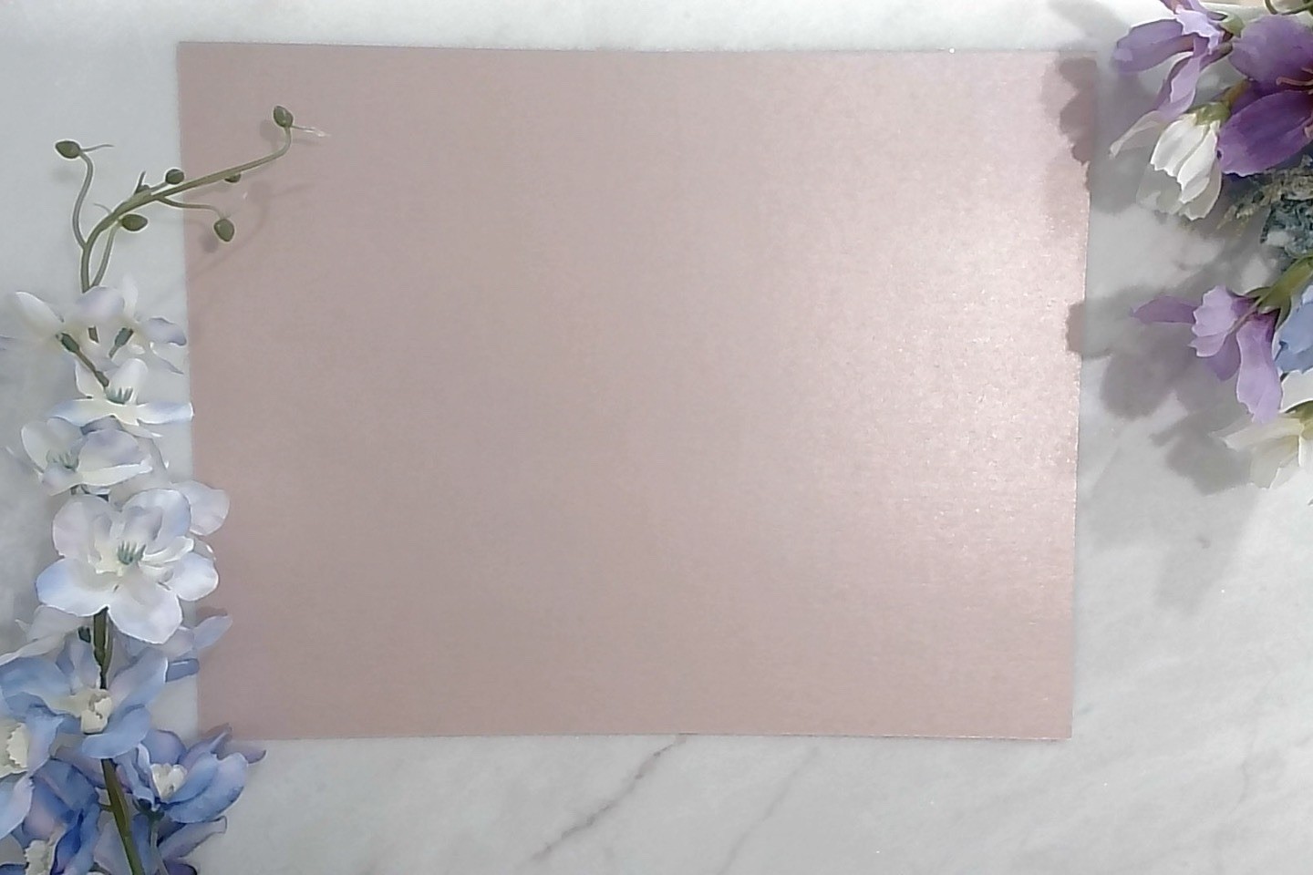 Set of 25 8.5” by 11” Curious Metallics – Rose Gold 111lb Cover Card Stock