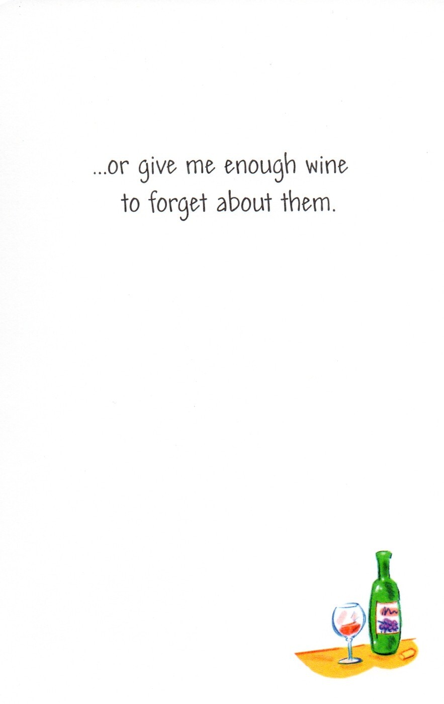 Funny Wine Joke ENCOURAGEMENT / ANYTIME Card by American Greetings + ✉️