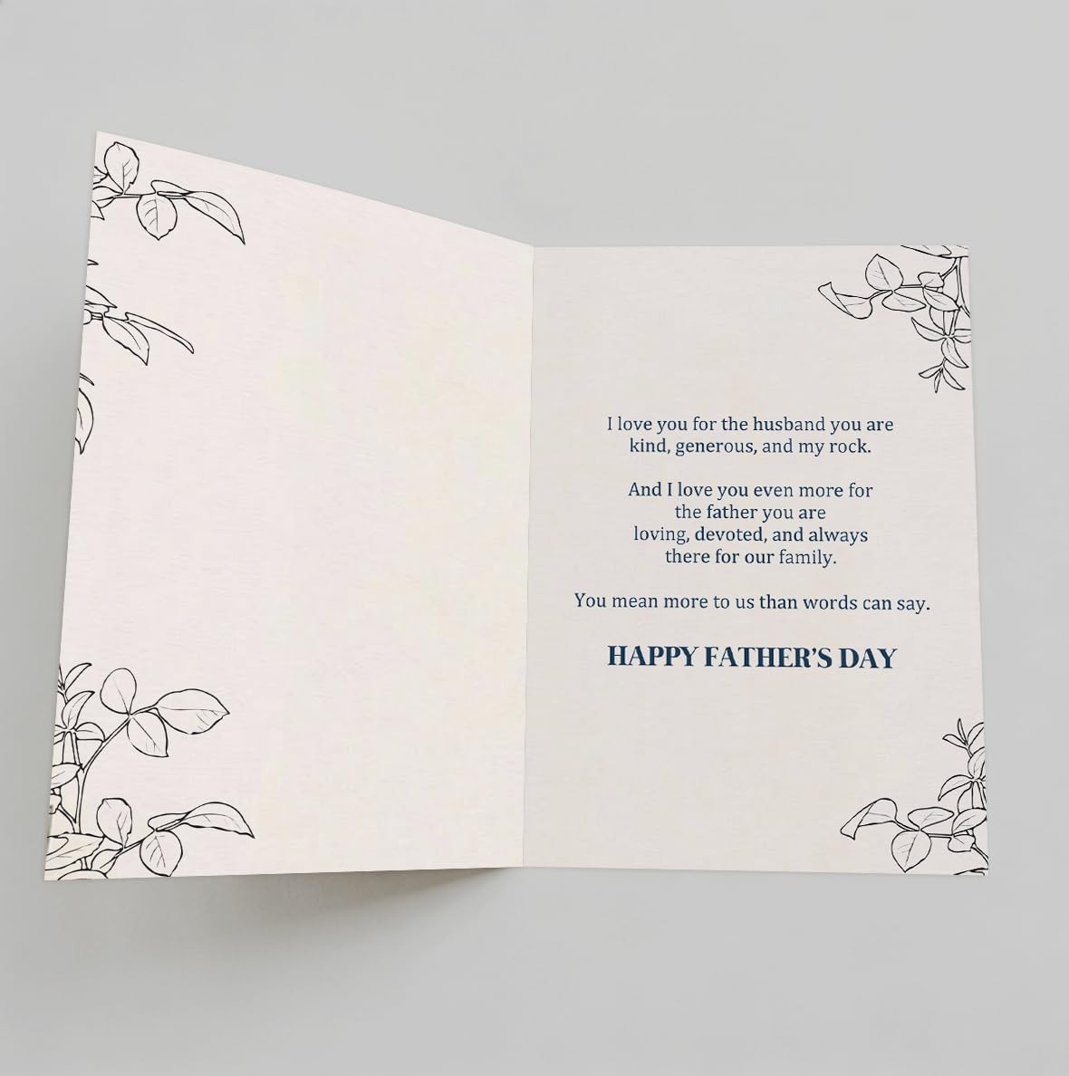 Fathers Day Card for Husband, Romantic Fathers Day Card from Wife, Fathers Day G