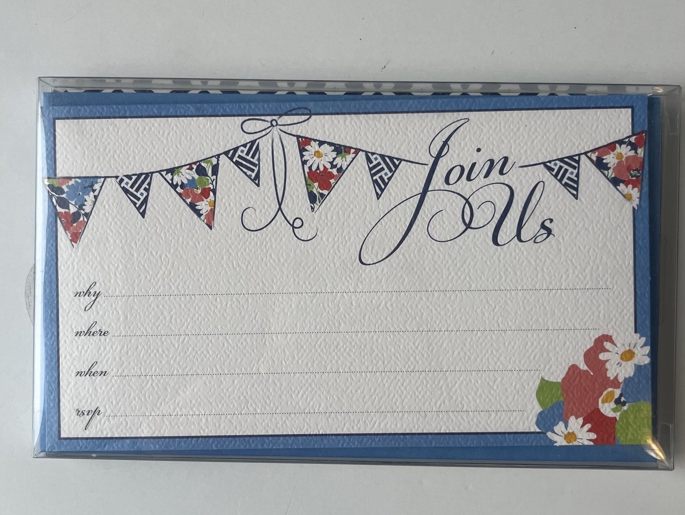 Vera Bradley Party Invitations With Envelopes Set Of 10 Summer Cottage NWT