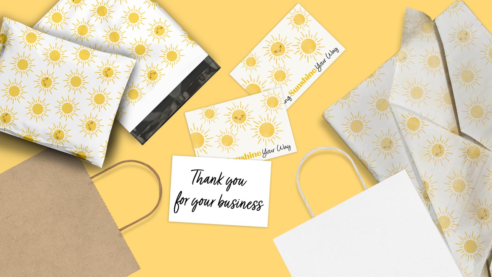 (50 Count of Large 4×6 Sunshine Thank You Insert Cards Without Envelopes For …