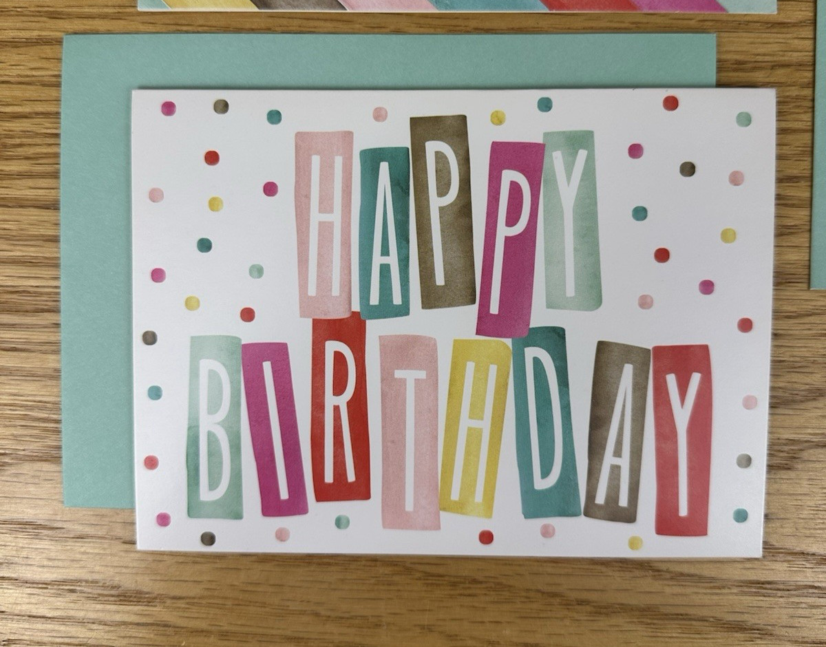 Set of 3 Sweetzer & Orange Happy Birthday Cards with Envelopes 4.25 x 5.75
