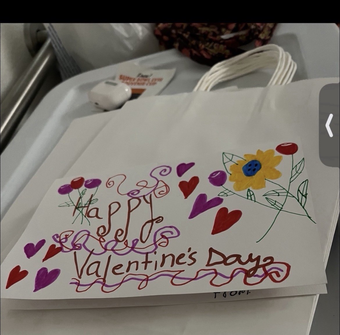 Handmade Folded Valentine’s Day Greeting Card, Hearts Theme, White/Multicolor
