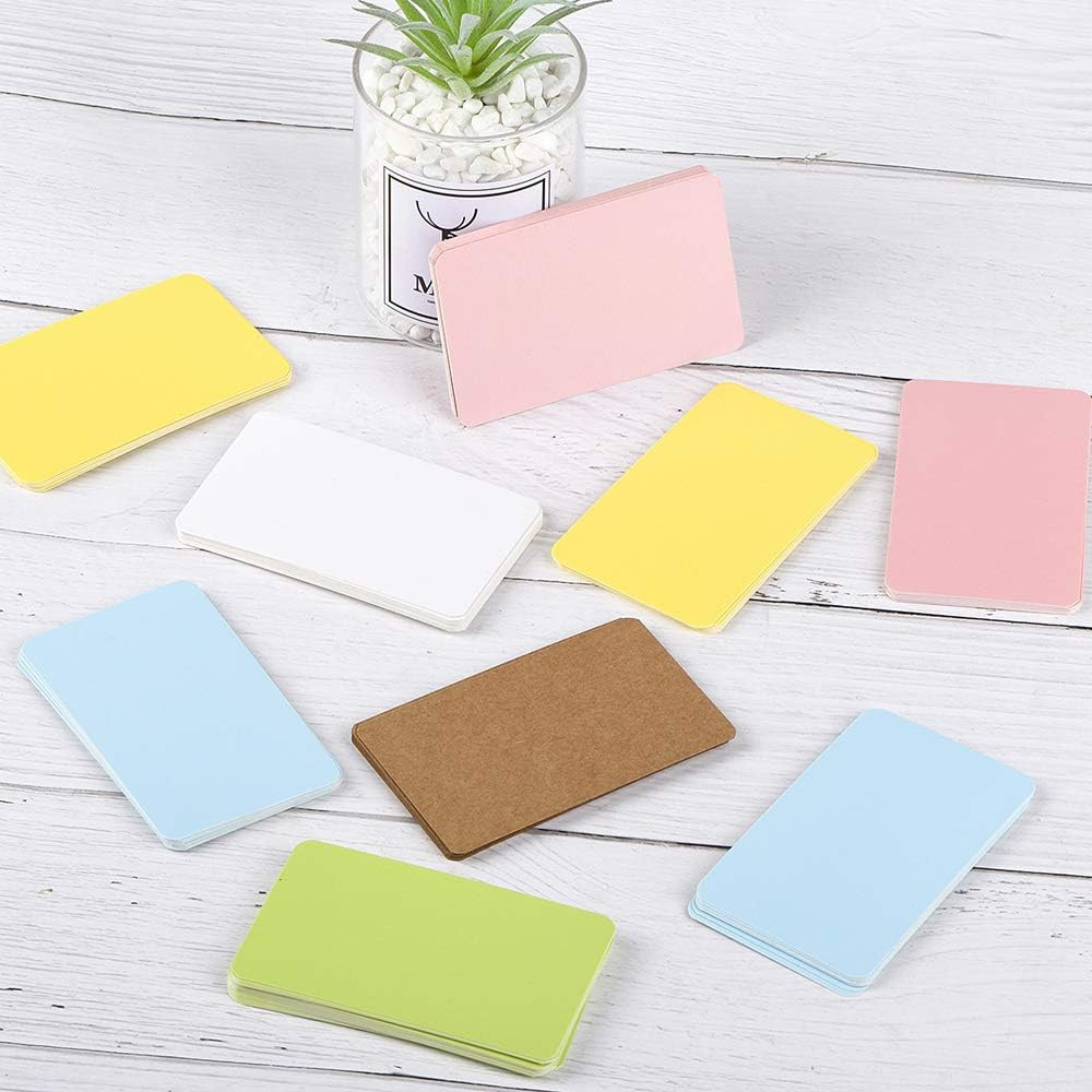 100Pcs 3.54″X2″ Blank Kraft Paper Business Card, Words Message Notes Paper Tags,