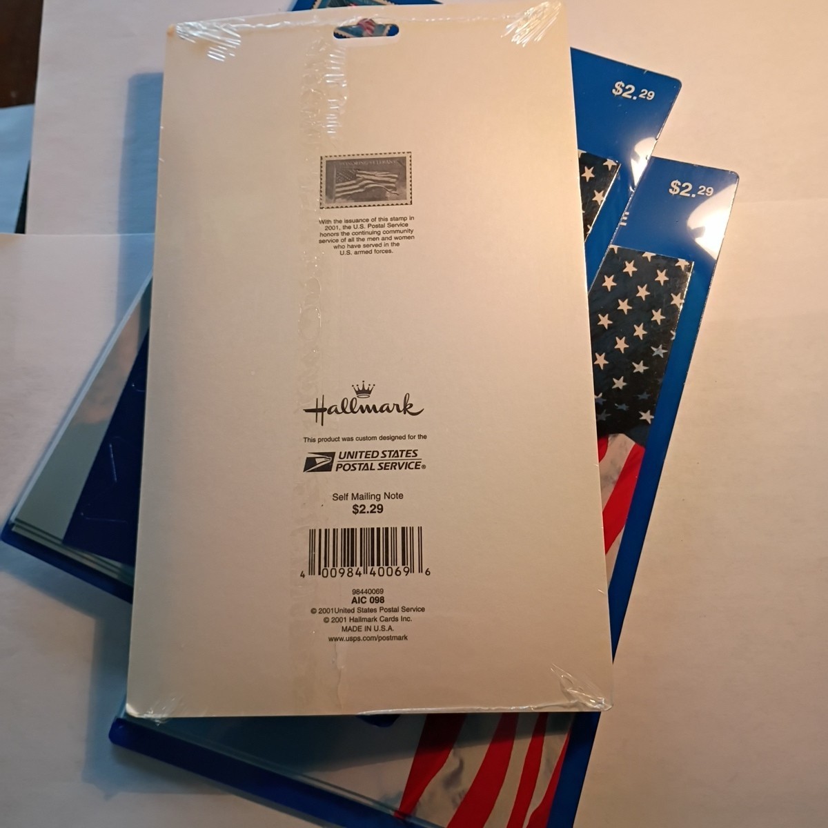 Hallmark American Flag Note Card Stationary Etc. Veteran Patriotic USA Lot USPS