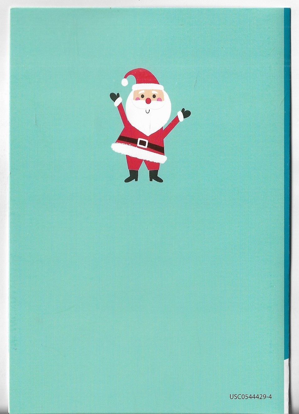 NEW CHRISTMAS CARD 4.5×6.5 Merry & Bright! Santa Standing on Reindeer Snowman