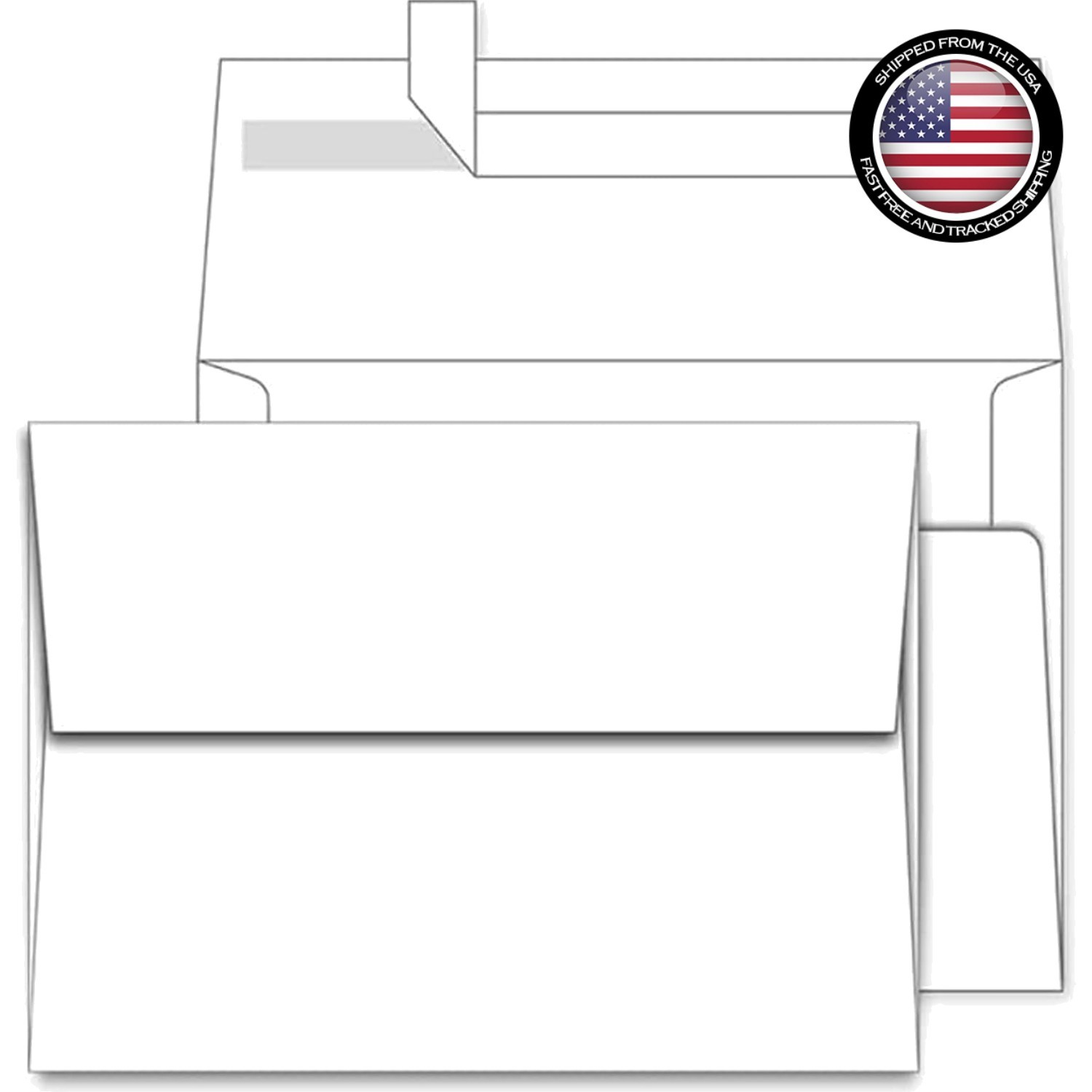 100 A2 Self-Sealing White Envelopes for Weddings & Invitations – 4.375×5.75