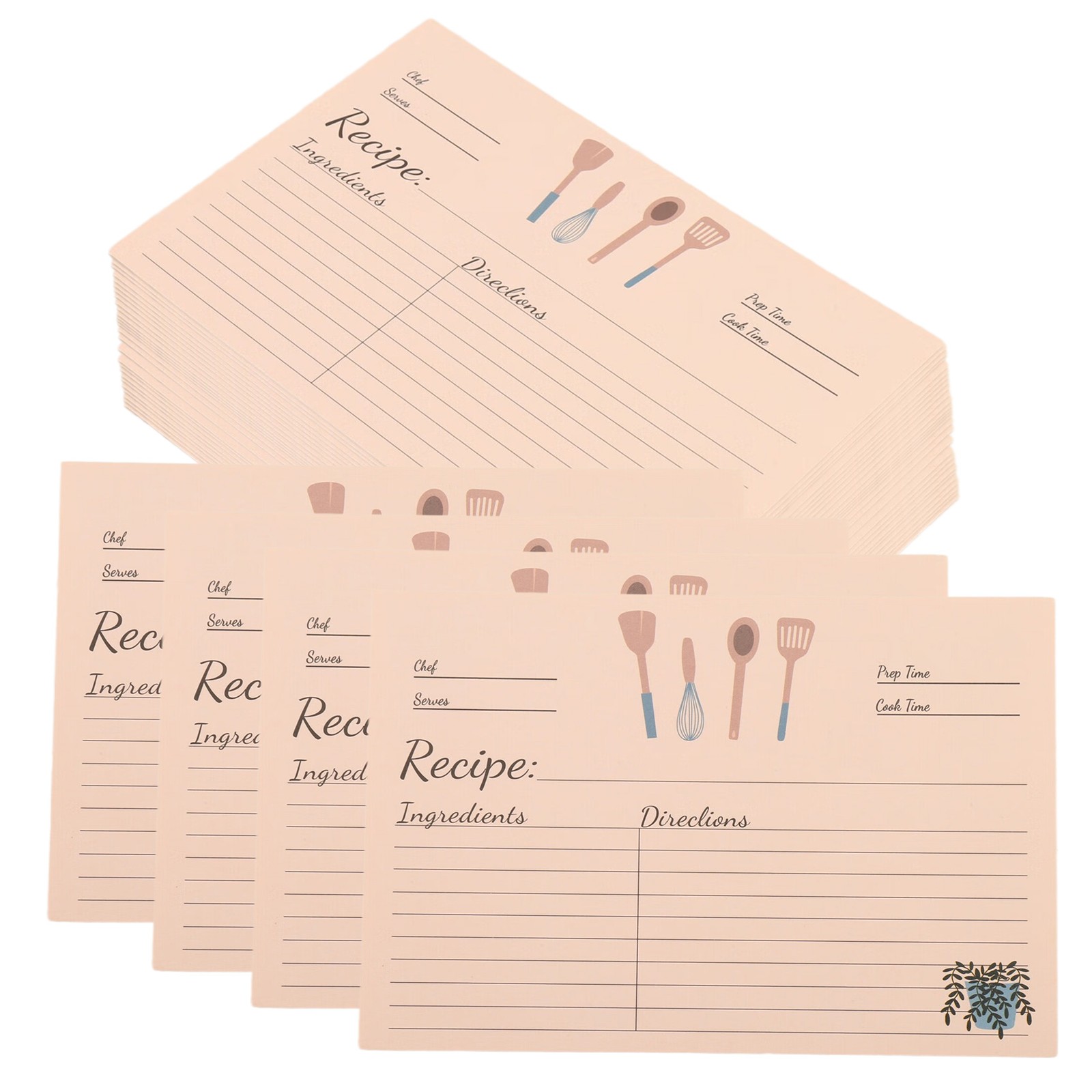 Recipe Cards 4X6Inches Set of 100 Sided Thick Cardstock Blank Recipe Cards6802