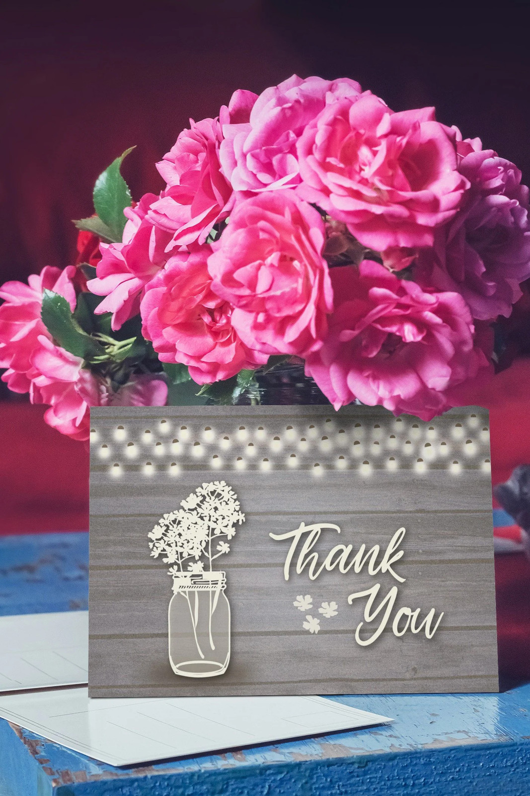 Rustic Wood Thank You Set of 50 Postcards – 4 x 6 Thank You Postcards – B17016
