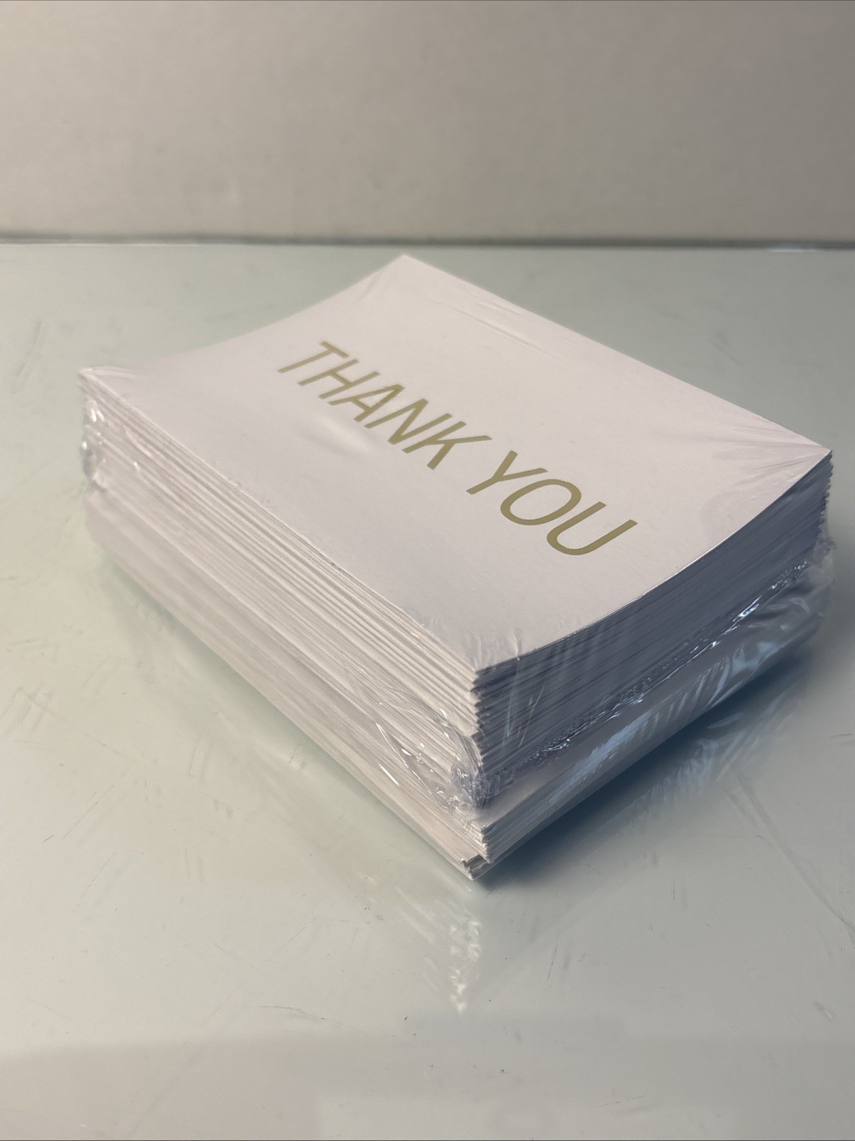 40 Pack Thank You Cards Minimalist White Blank Inside 5×3.5 Bulk Lot