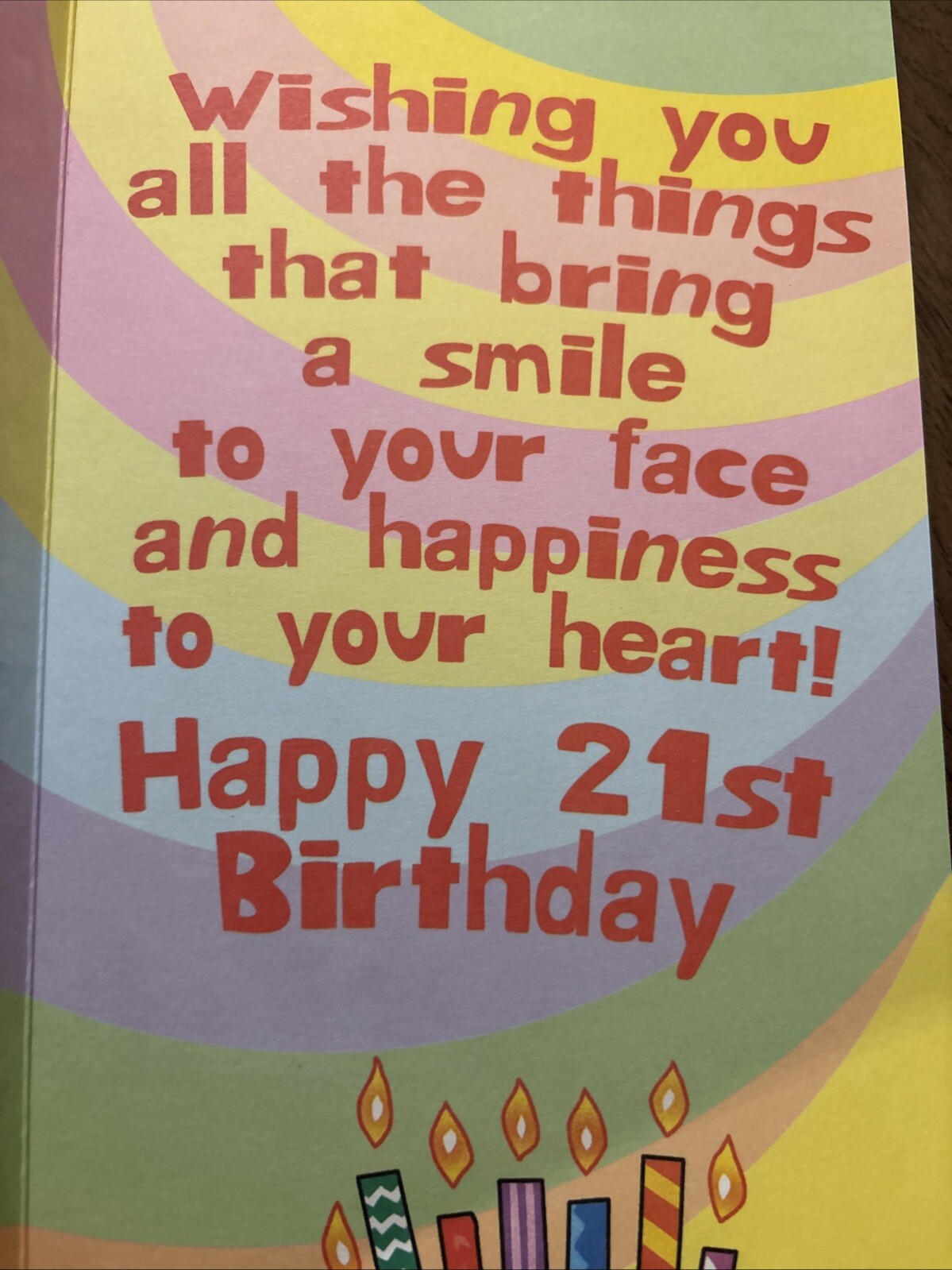 Birthday 21 Years Old Happy 21st Year Happiness 5”x7.75” Stockwell Greeting Card