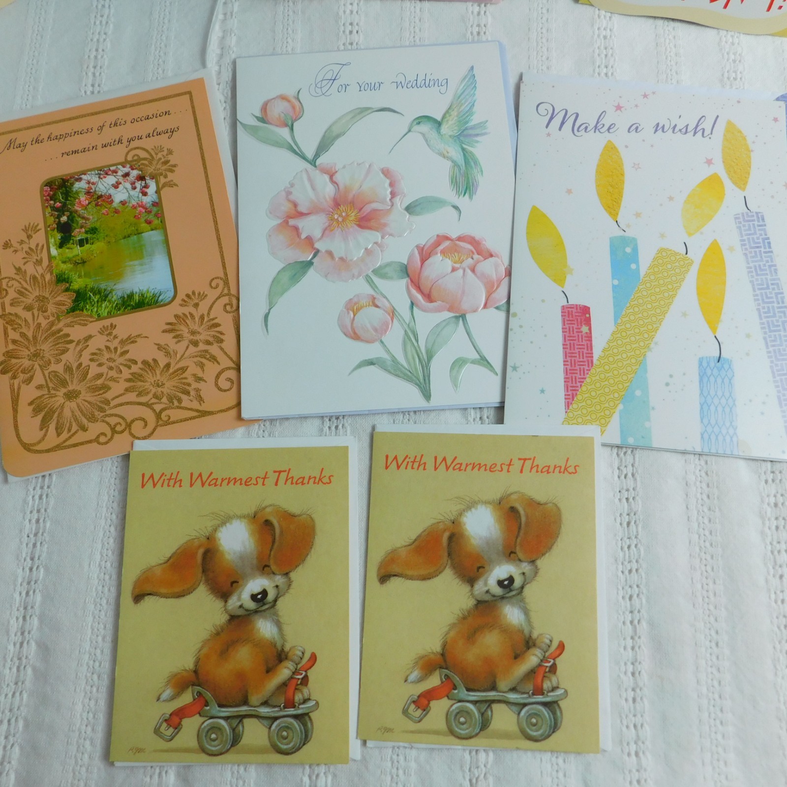 Variety Lot of 55 GREETING CARDS Birthday Thank You, Get Well, Blank, Wedding +