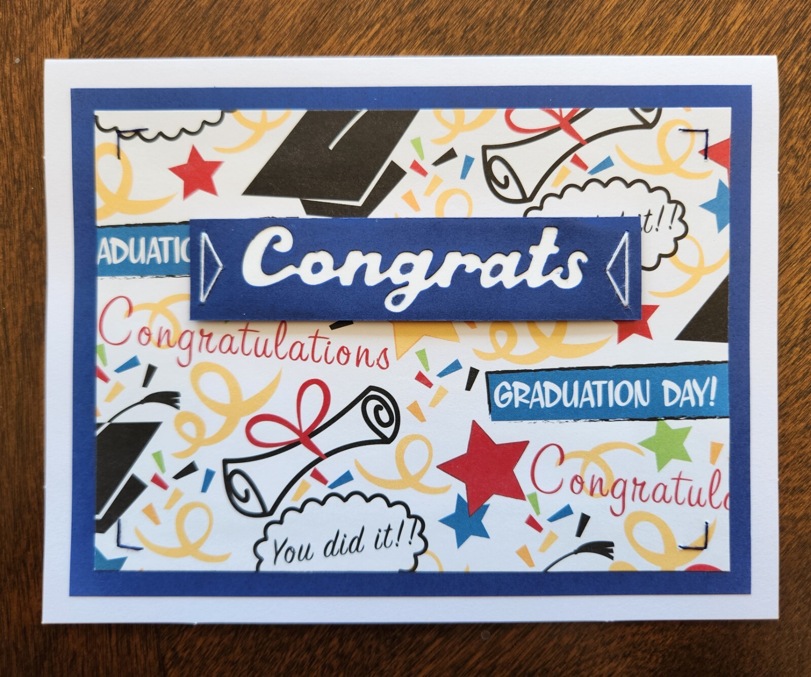 Handmade Graduation Congratulations greeting card, one card