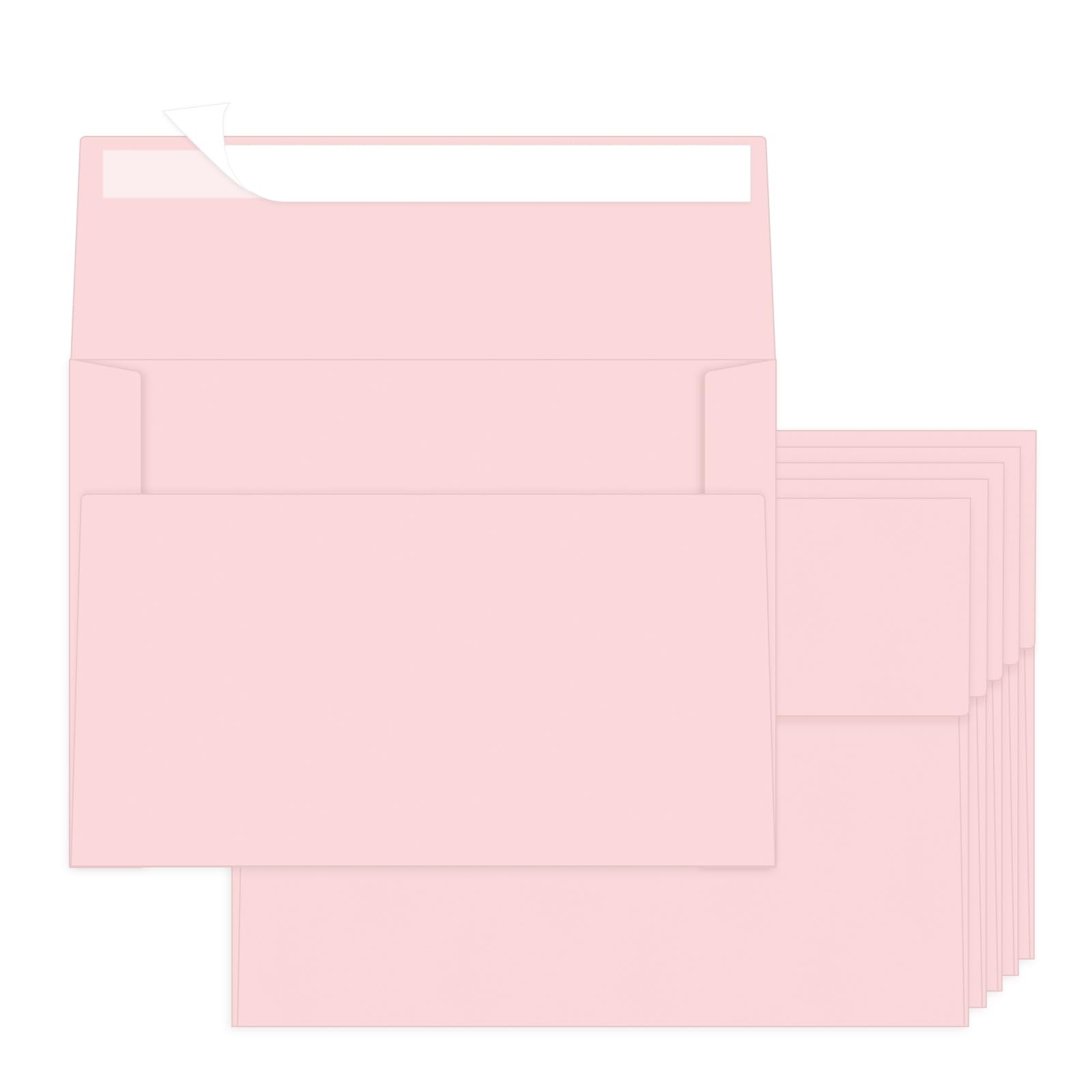 Pink A2 Envelopes100 Pack 4.375×5.75 Invitation Envelopes Self Seal for Weddi…