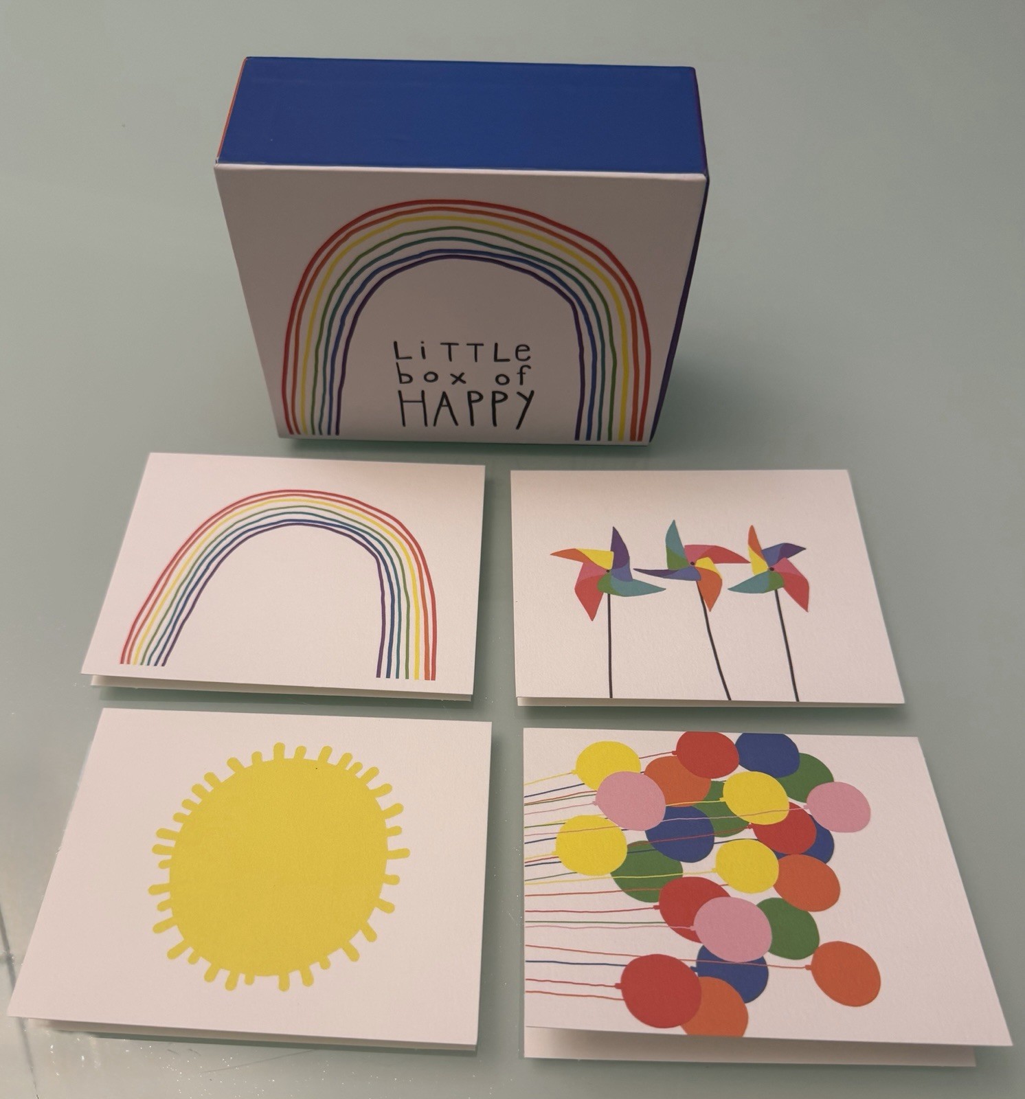 Papyrus Blank Cards, Little Box of Happy cheerful Note Cards 20 Count