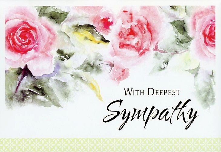 With Deepest Sympathy – Sympathy Greeting Card – 06938