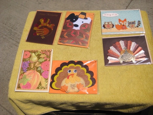 Lot of 6 PAPYRUS Thanksgiving Holiday Cards new sealed # E