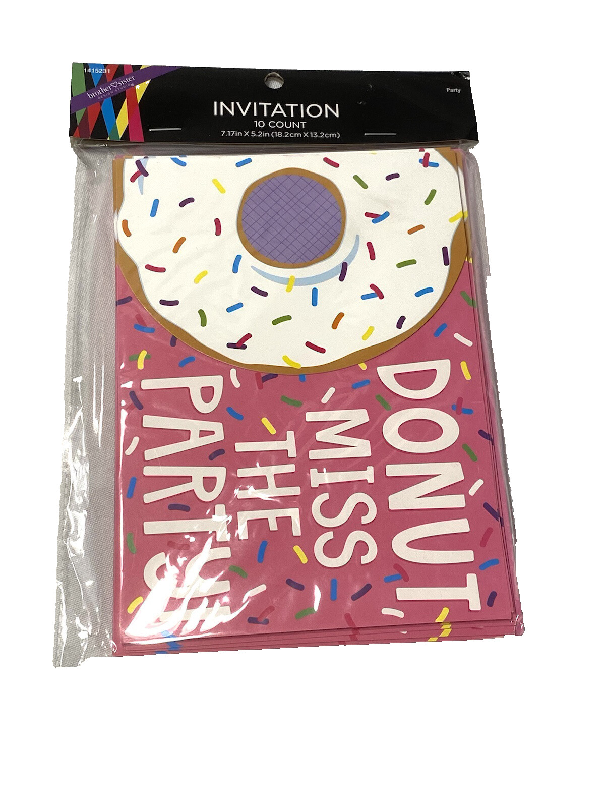 10 count brother sister design studio donuts birthday party invitations